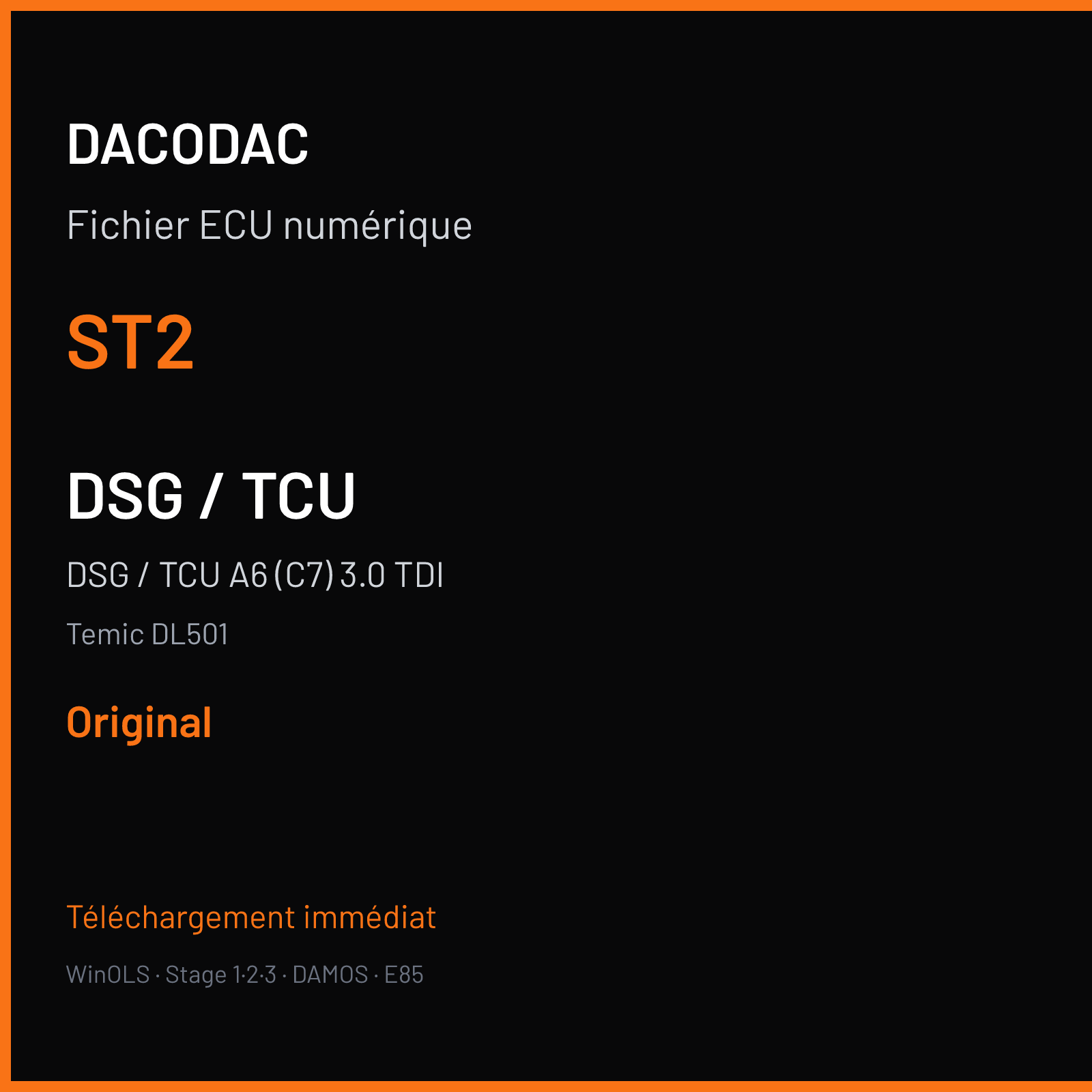 DSG / TCU A6 (C7) 3.0 TDI (2011) — Temic DL501 — ST2 — Original