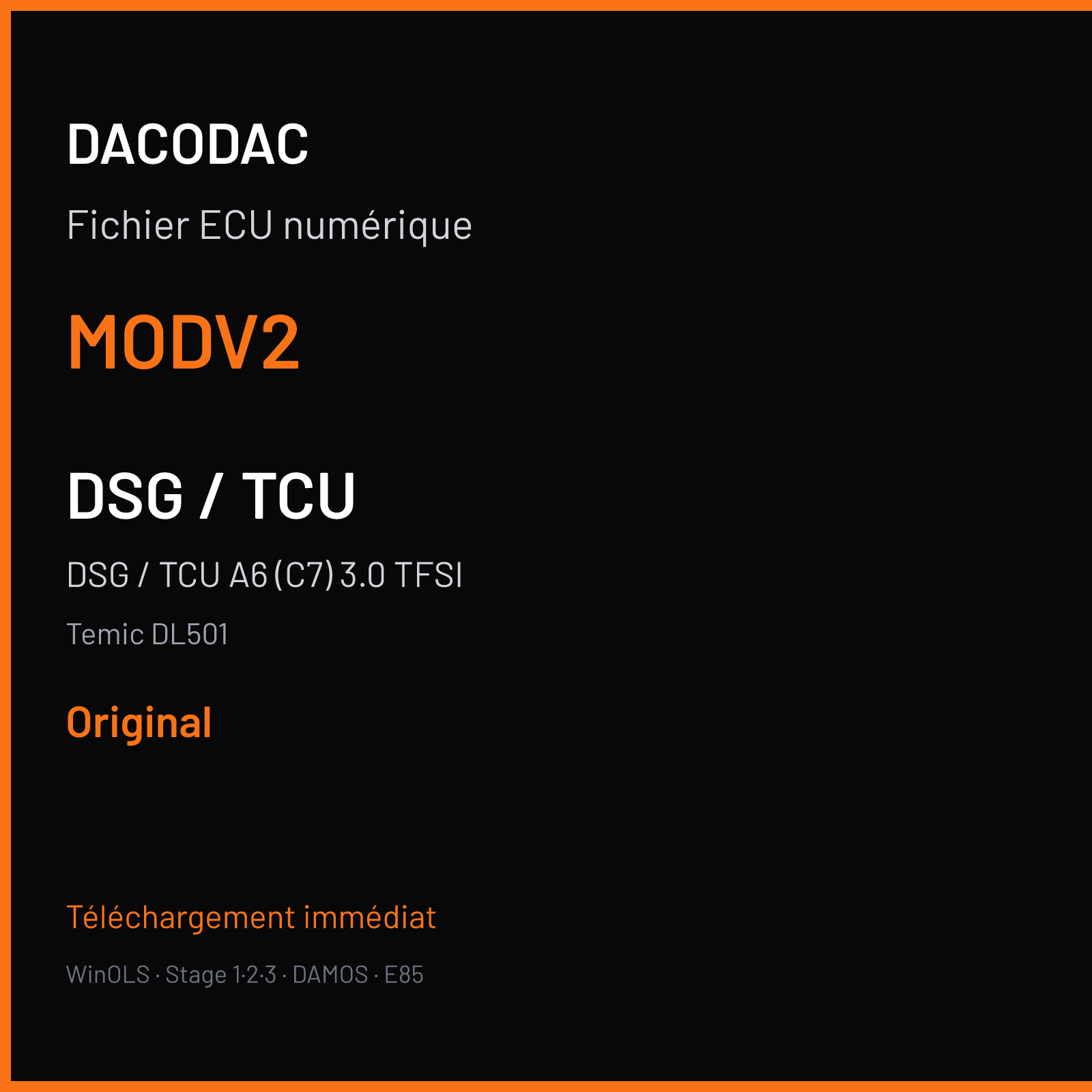 DSG / TCU A6 (C7) 3.0 TFSI (2011) — Temic DL501 — MODV2 — Original
