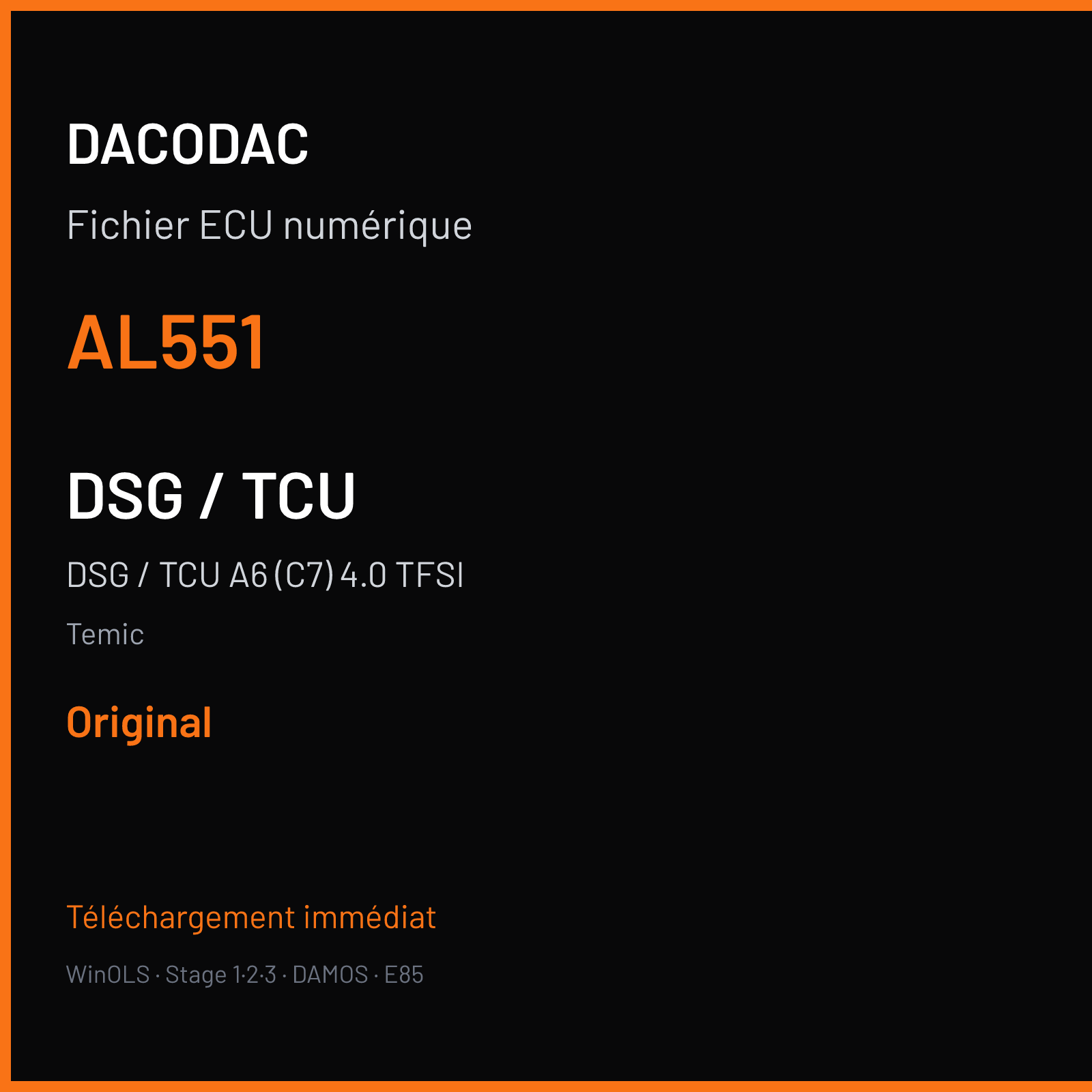 DSG / TCU A6 (C7) 4.0 TFSI (2014) — Temic — AL551 — Original