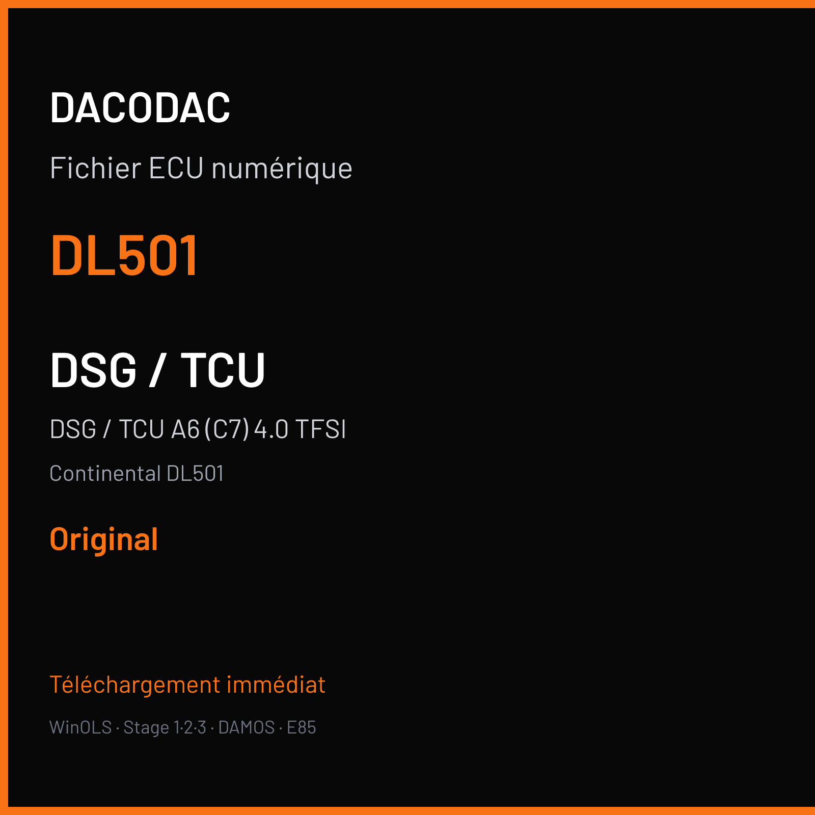 DSG / TCU A6 (C7) 4.0 TFSI (2012) — Continental DL501 — DL501 — Original