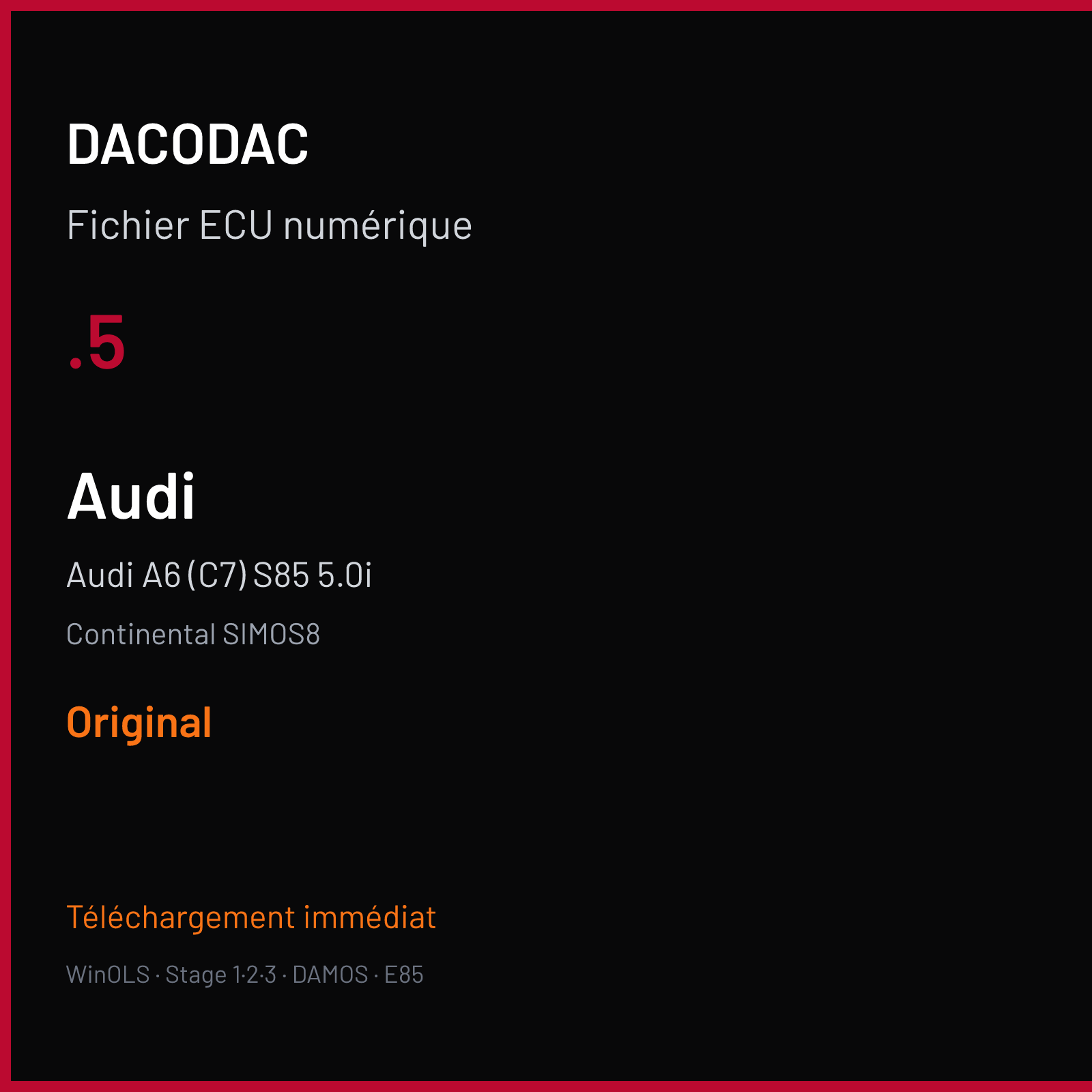 Audi A6 (C7) S85 5.0i (2010) — Continental SIMOS8 — .5 — Original