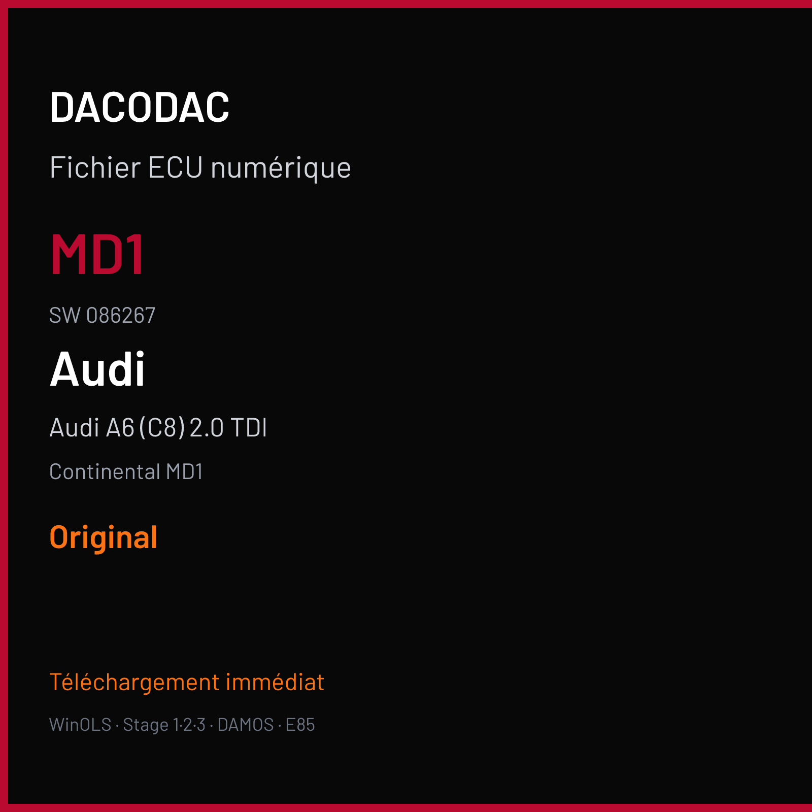 Audi A6 (C8) 2.0 TDI (2019) — Continental MD1 — MD1 · 086267 — Original