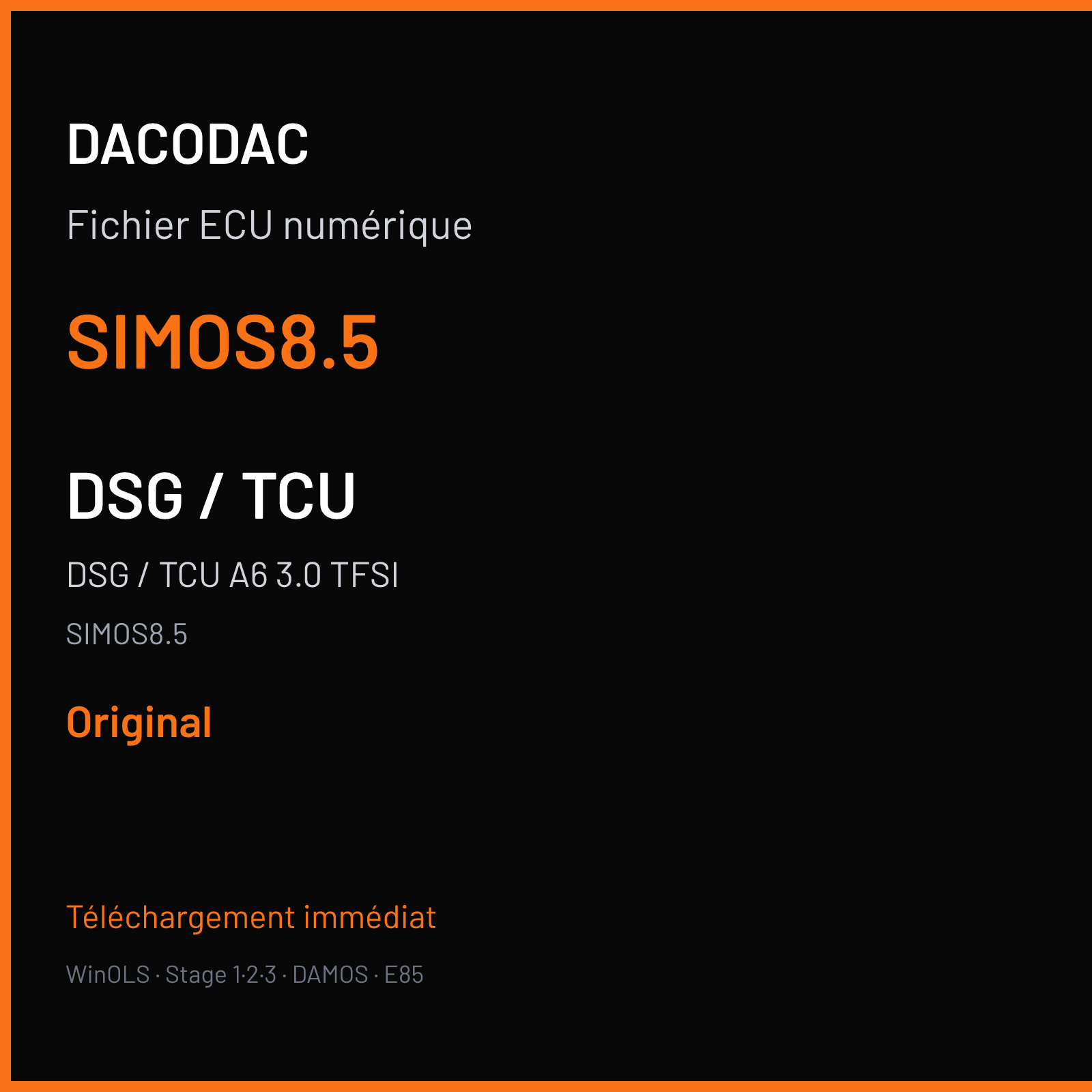 DSG / TCU A6 3.0 TFSI (2012) — SIMOS8.5 — SIMOS8.5 — Original