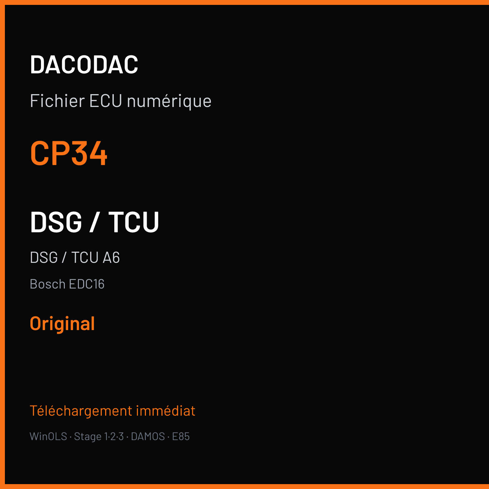 DSG / TCU A6 (2005) — Bosch EDC16 — CP34 — Original