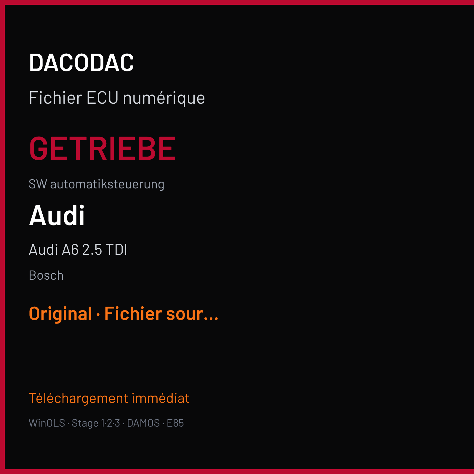 Audi A6 2.5 TDI — Bosch — GETRIEBe · automatiksteuerung — Original