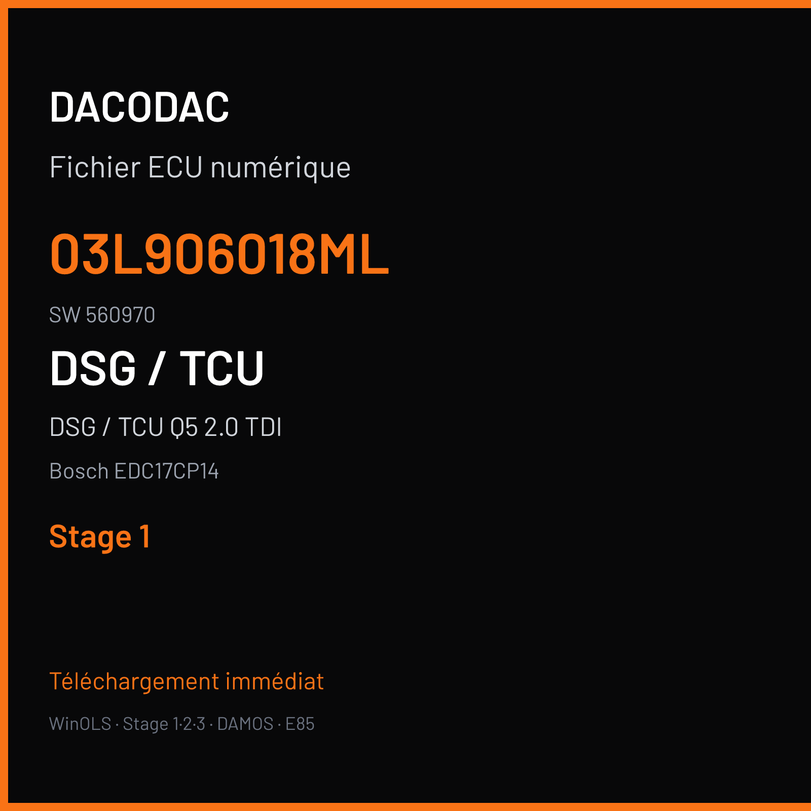 DSG / TCU Q5 2.0 TDI (2010) — Bosch EDC17CP14 — 03L906018ML · 560970 — Stage 1