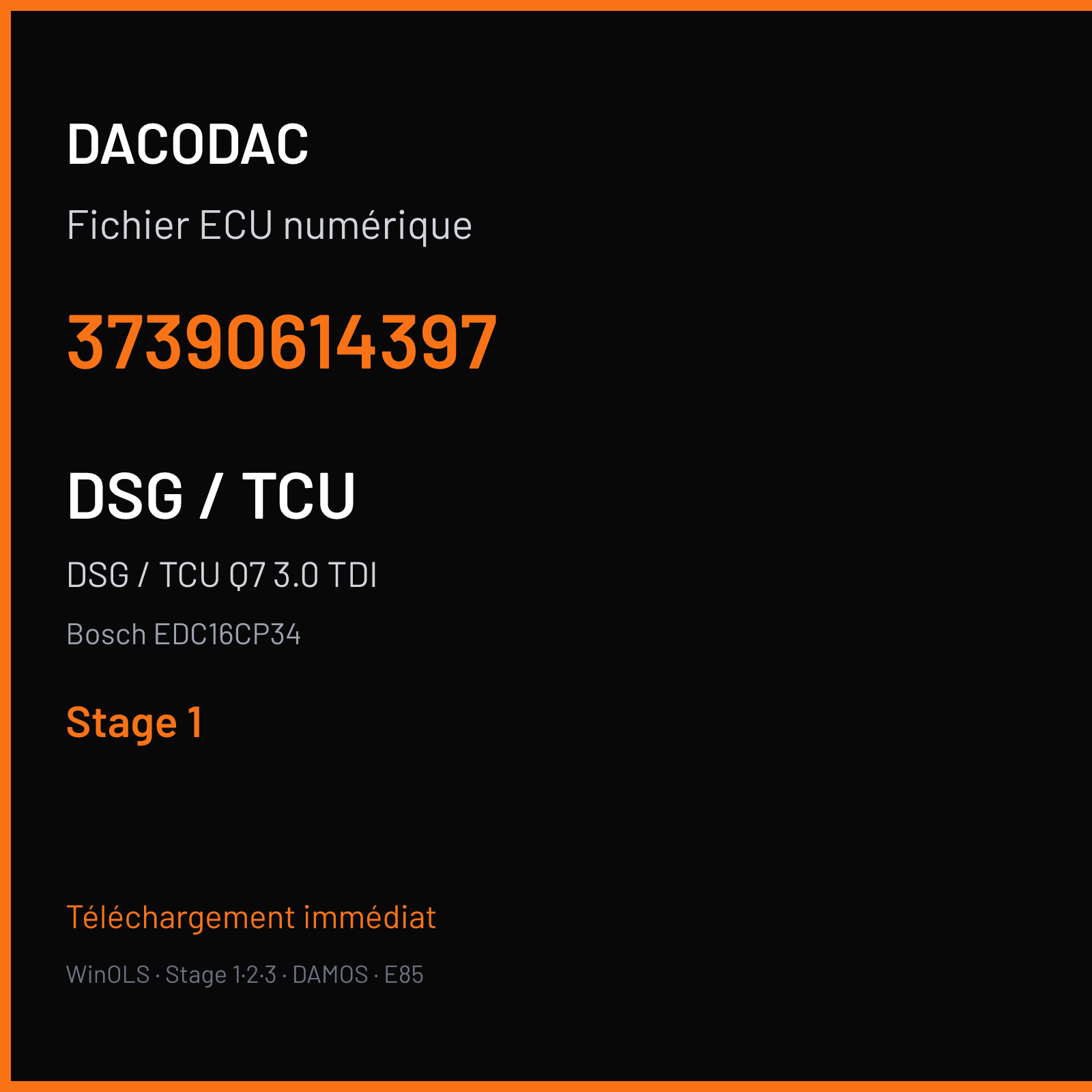 DSG / TCU Q7 3.0 TDI (2007) — Bosch EDC16CP34 — 37390614397 — Stage 1