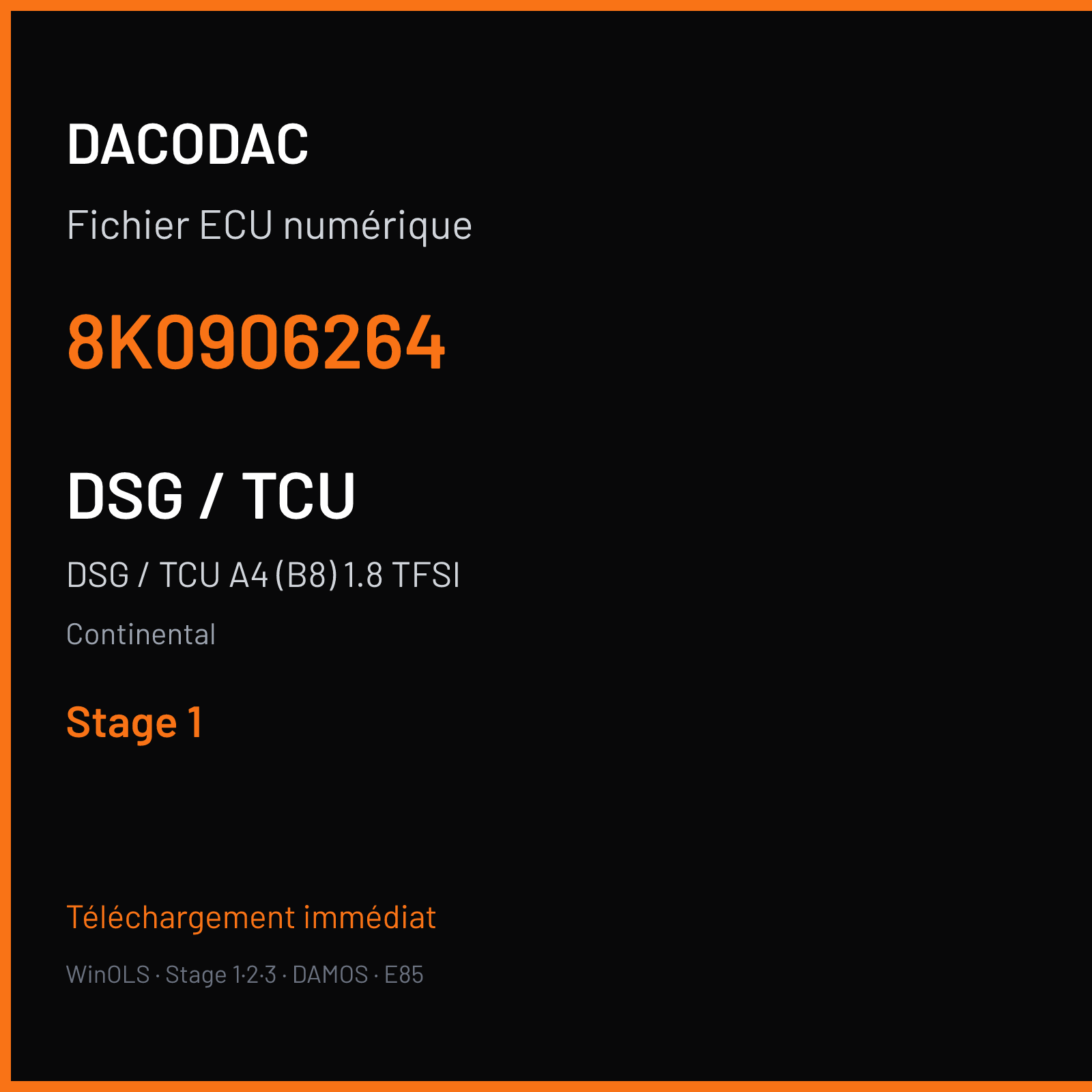DSG / TCU A4 (B8) 1.8 TFSI — Continental — 8K0906264 — Stage 1
