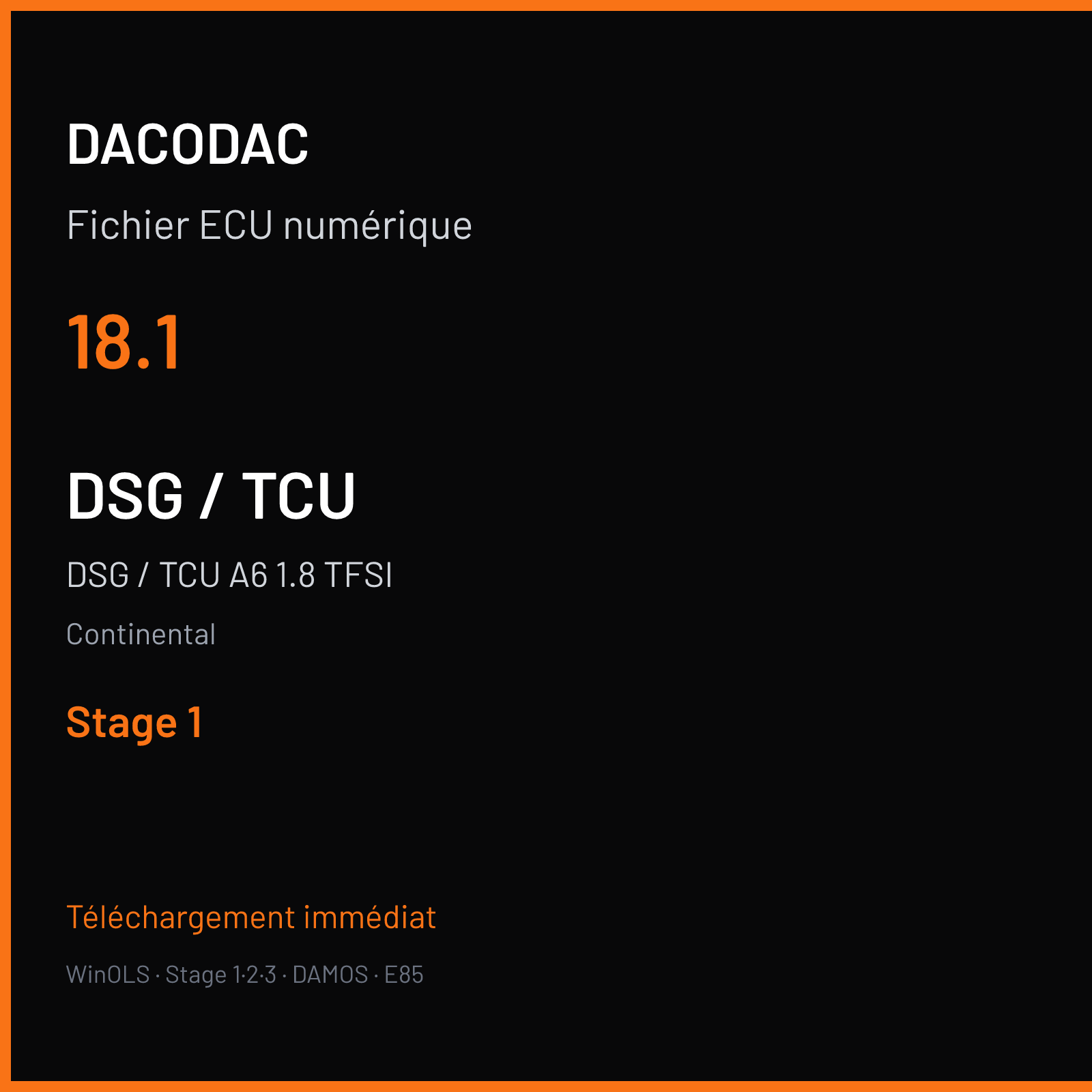DSG / TCU A6 1.8 TFSI (2017) — Continental — 18.1 — Stage 1