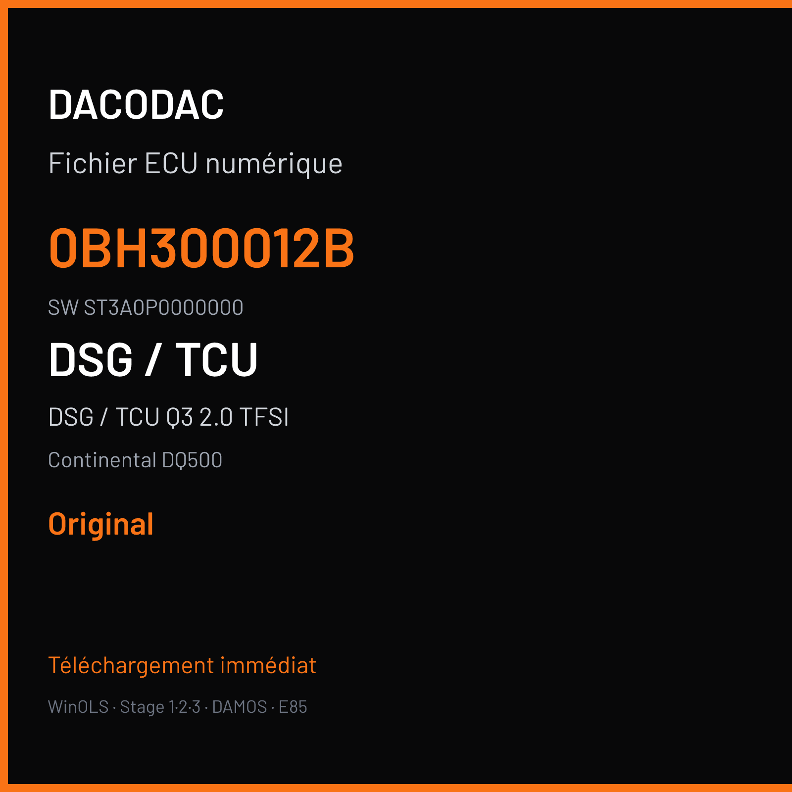 DSG / TCU Q3 2.0 TFSI (2017) — Continental DQ500 — 0BH300012B · ST3A0P0000000 — Original