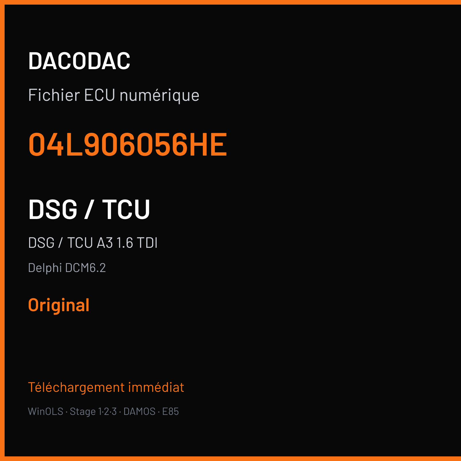 DSG / TCU A3 1.6 TDI (2018) — Delphi DCM6.2 — 04L906056HE — Original