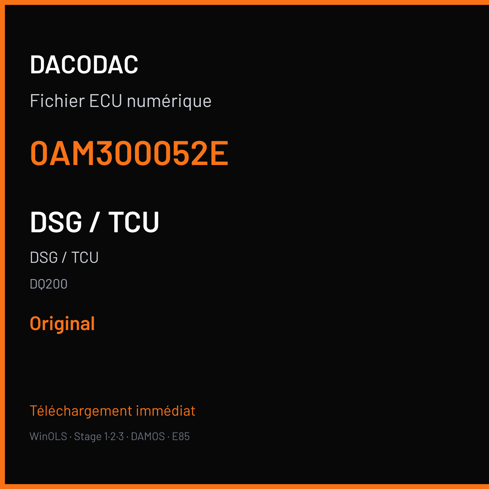 DSG / TCU — DQ200 — 0AM300052E — Original