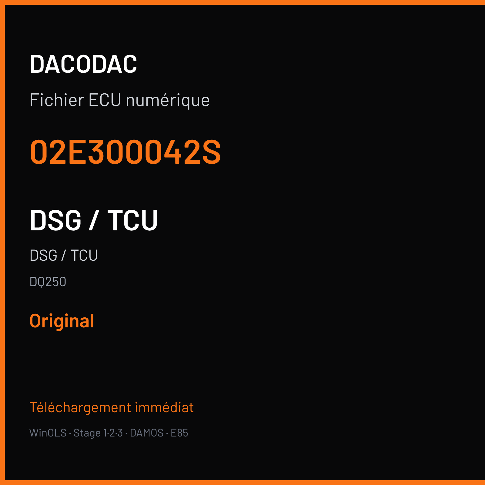 DSG / TCU — DQ250 — 02E300042S — Original