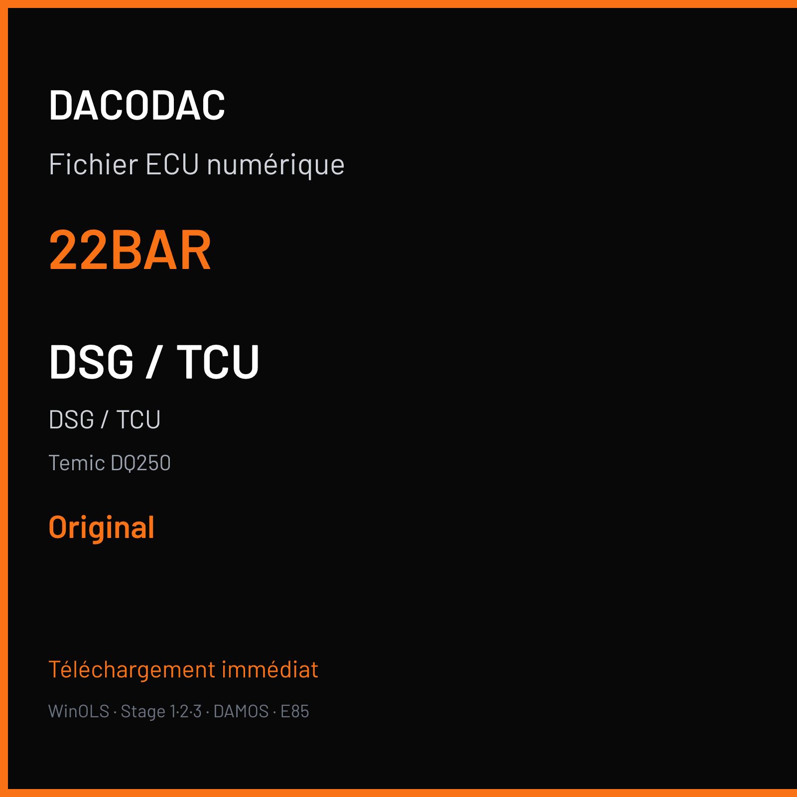 DSG / TCU — Temic DQ250 — 22BAR — Original