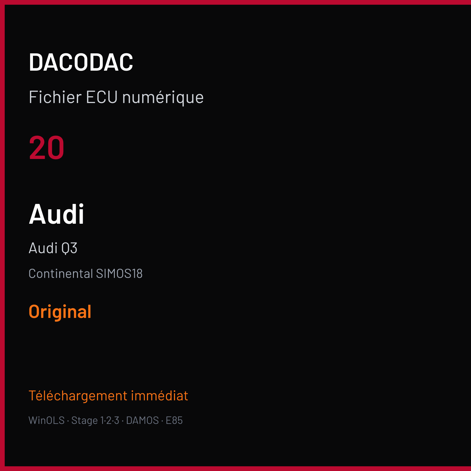 Audi Q3 — Continental SIMOS18 — 20 — Original