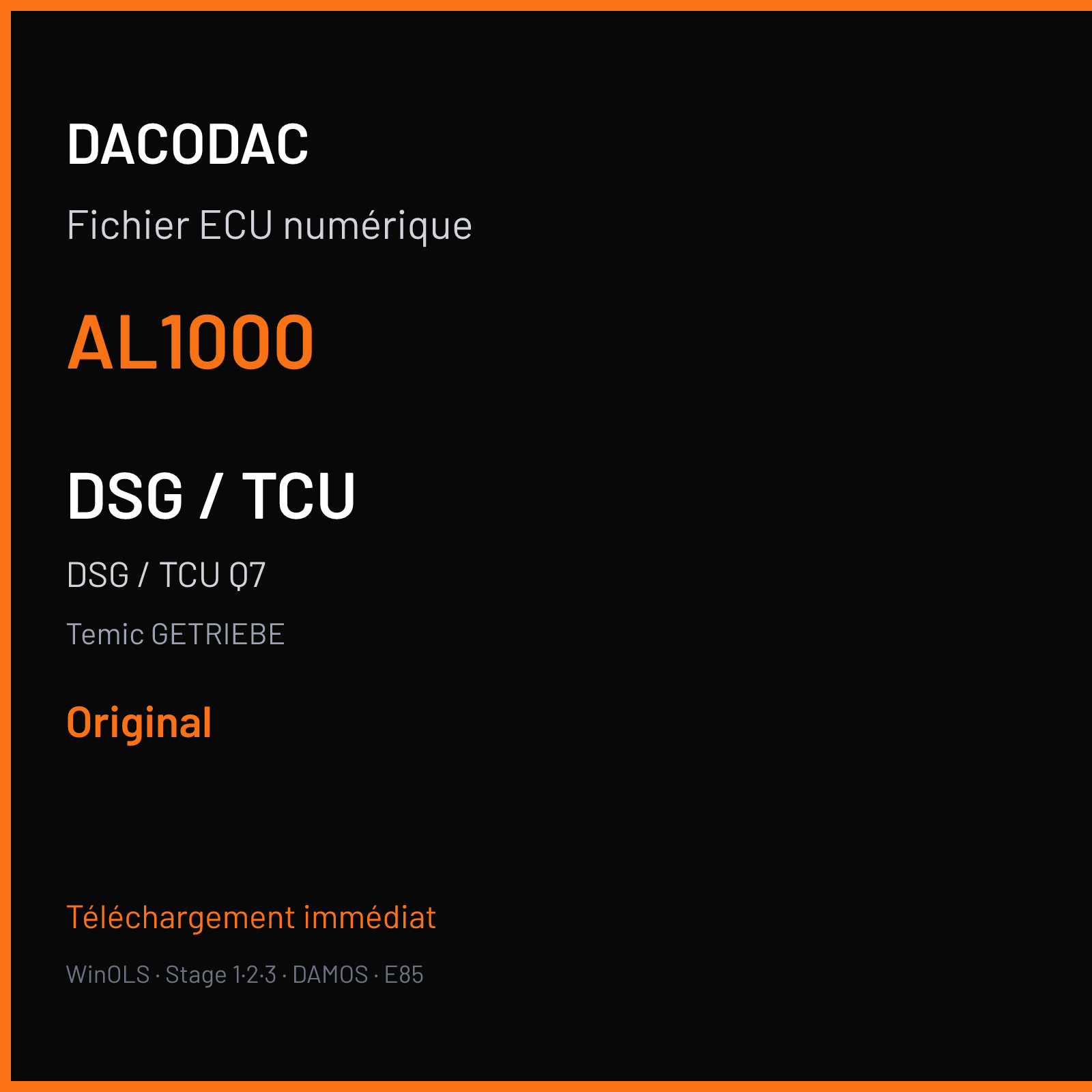 DSG / TCU Q7 (2012) — Temic GETRIEBE — AL1000 — Original