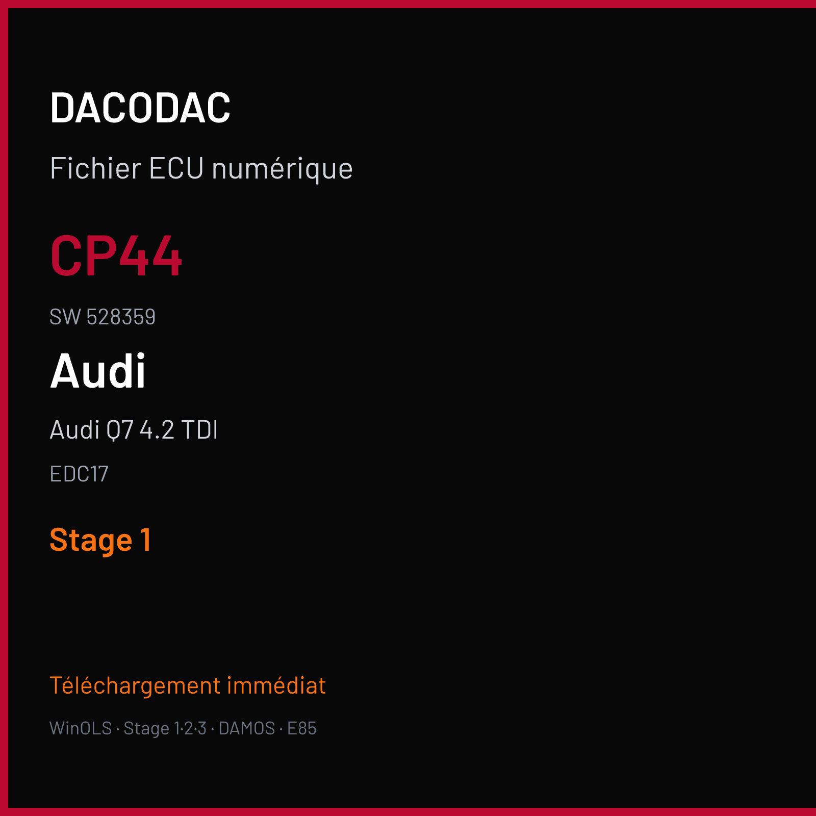 Audi Q7 4.2 TDI (2010) — EDC17 — CP44 · 528359 — Stage 1