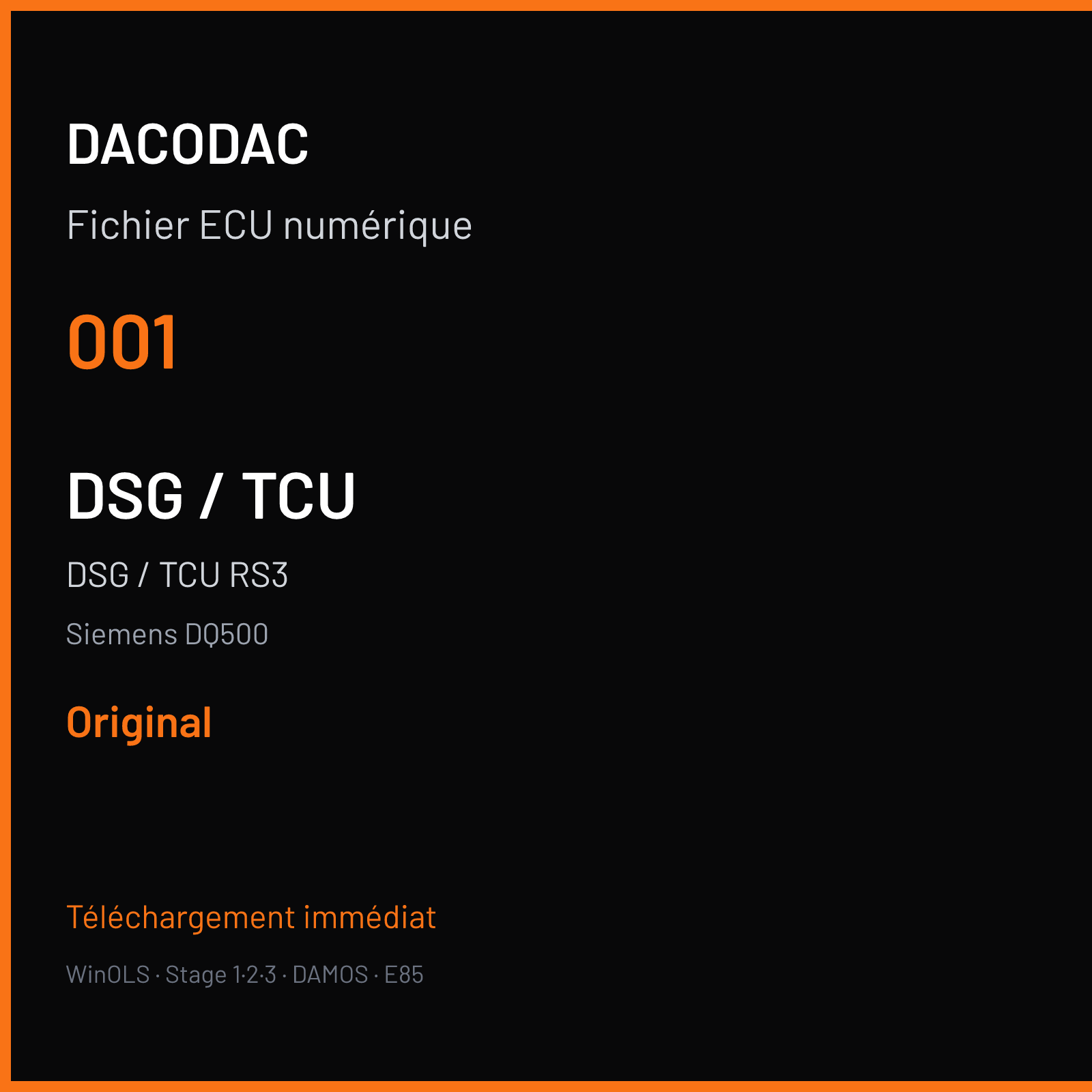 DSG / TCU RS3 — Siemens DQ500 — 001 — Original