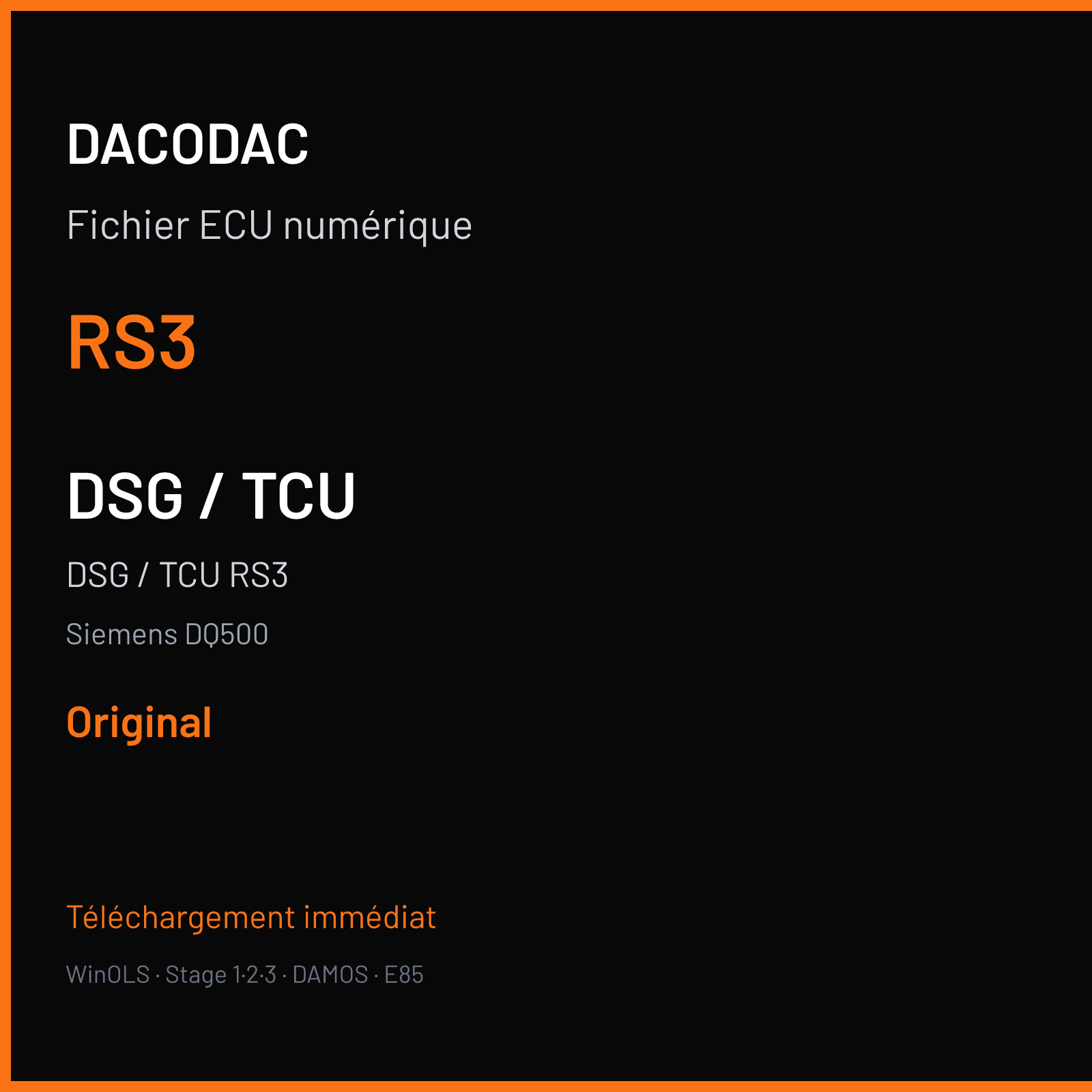 DSG / TCU RS3 — Siemens DQ500 — RS3 — Original