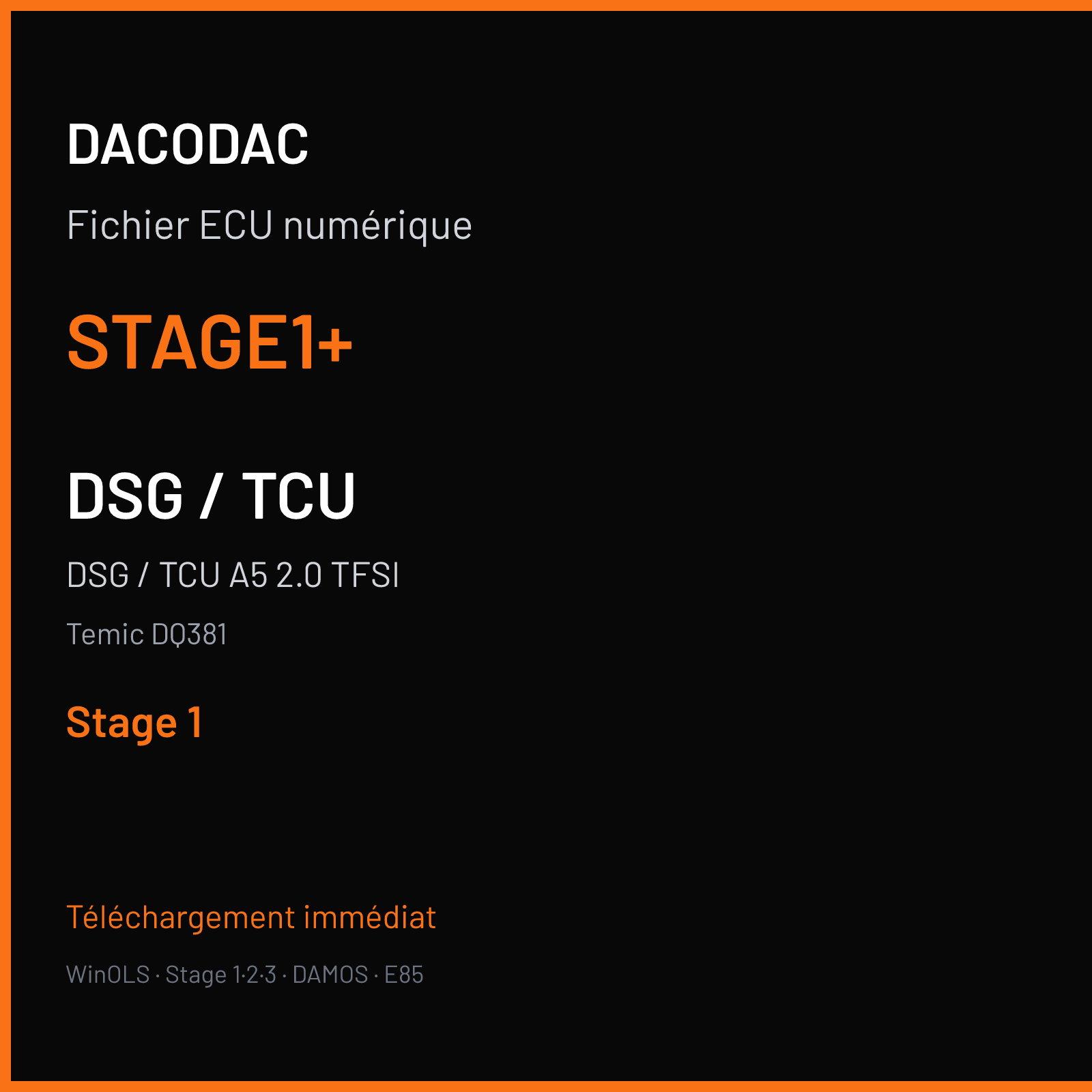 DSG / TCU A5 2.0 TFSI (2010) — Temic DQ381 — STAGE1+ — Stage 1
