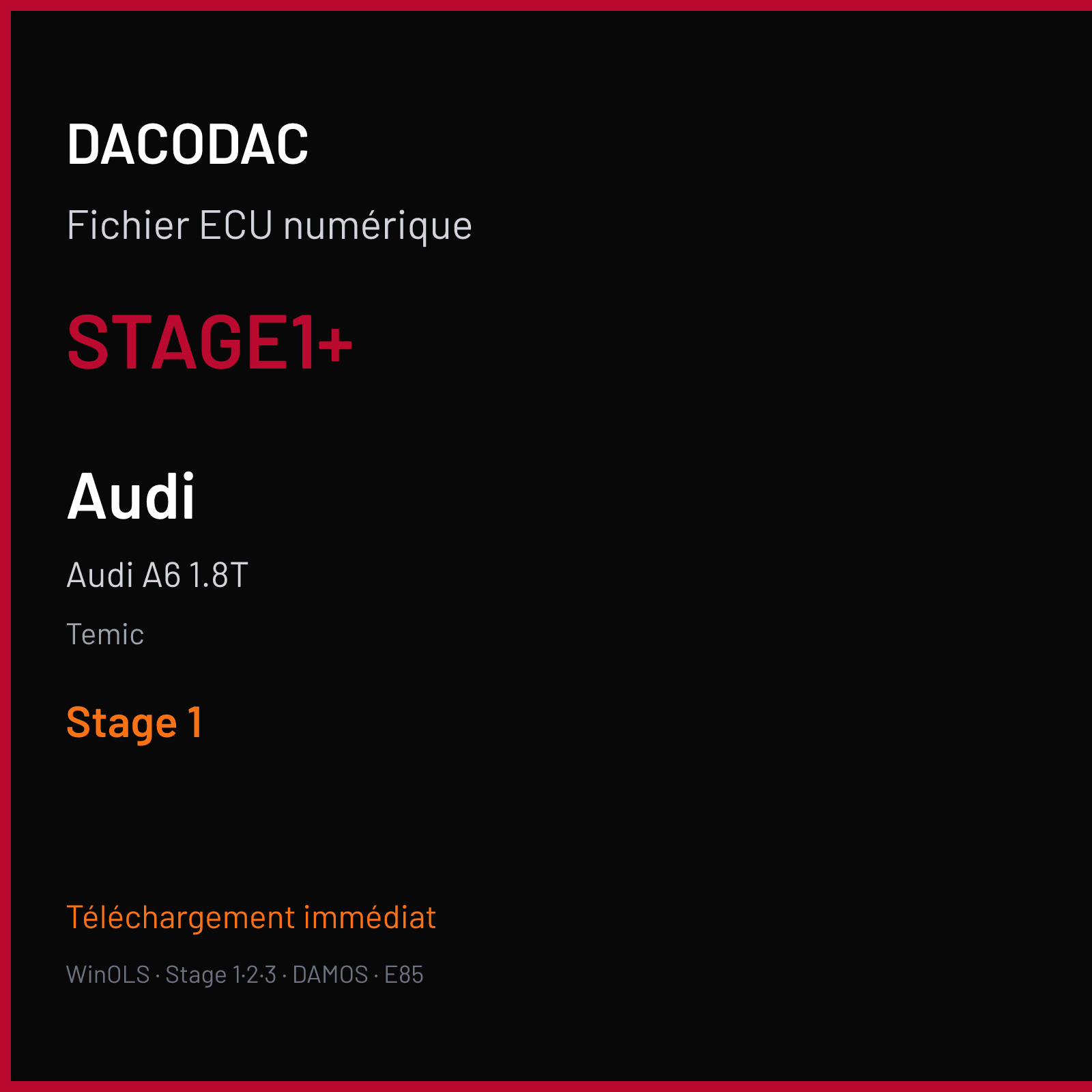 Audi A6 1.8T — Temic — STAGE1+ — Stage 1