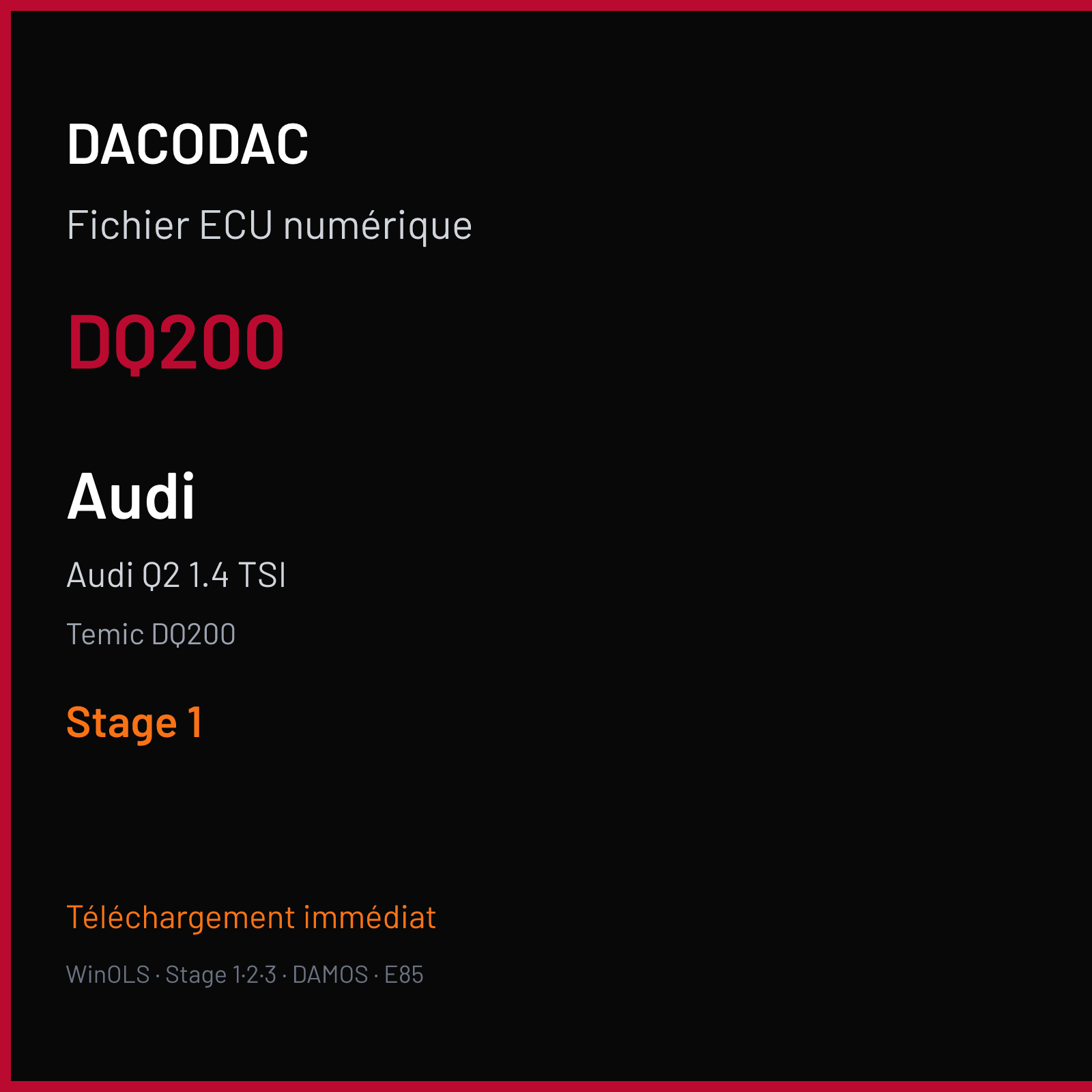Audi Q2 1.4 TSI (2016) — Temic DQ200 — DQ200 — Stage 1