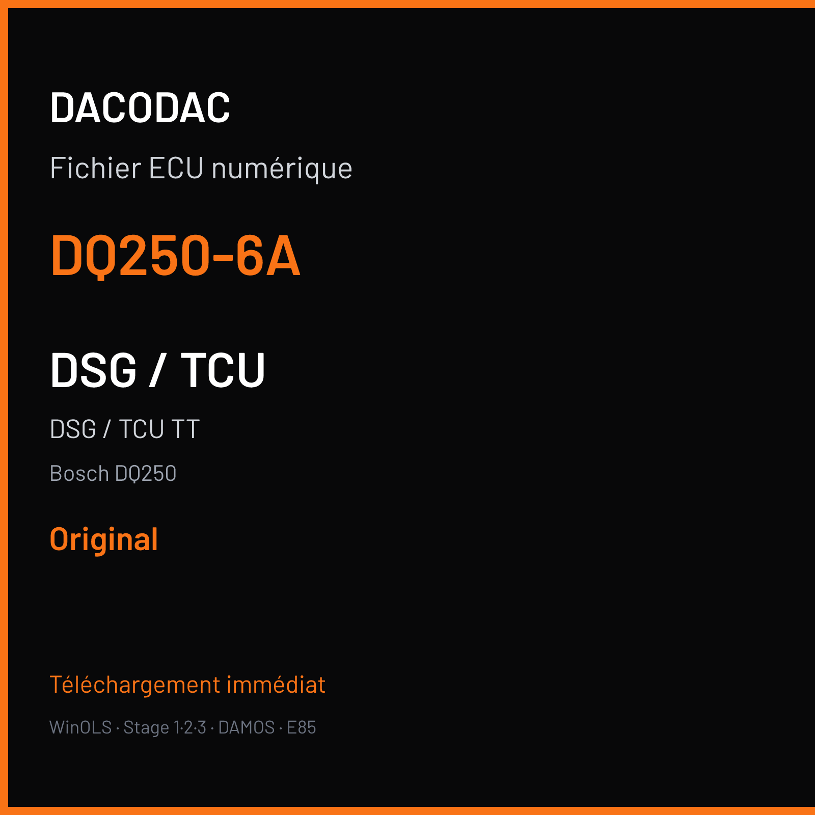DSG / TCU TT — Bosch DQ250 — DQ250-6A — Original