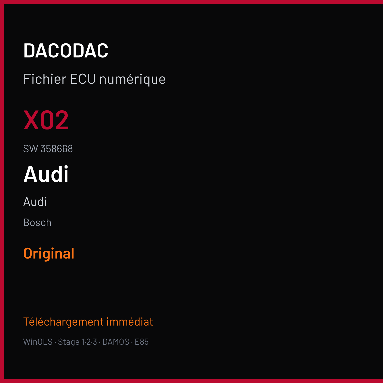 Audi — Bosch — X02 · 358668 — Original