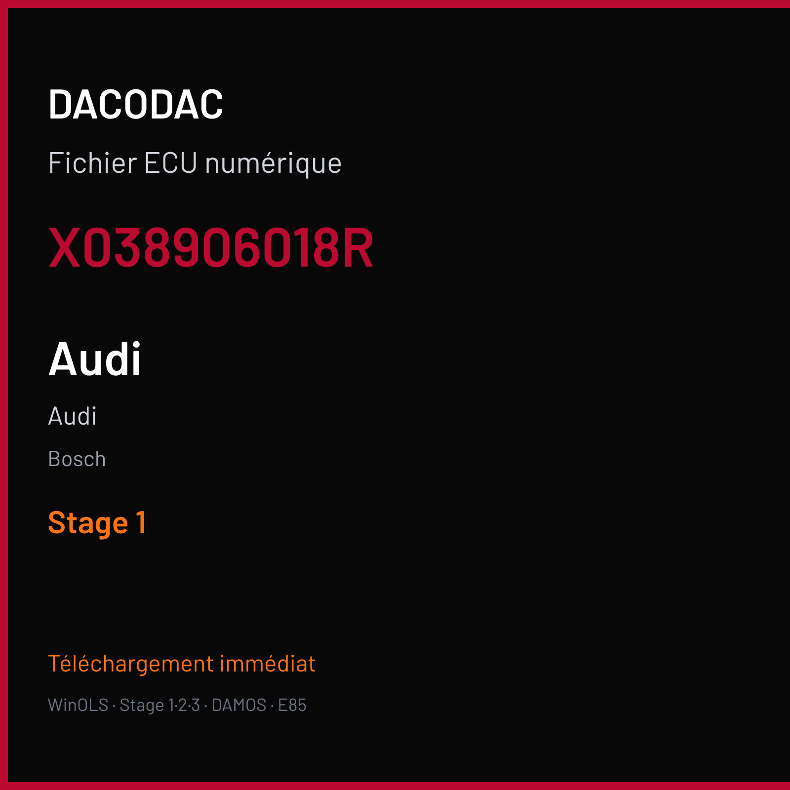 Audi — Bosch — X038906018R — Stage 1