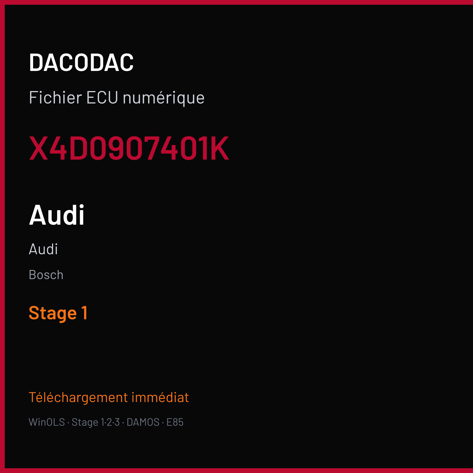 Audi — Bosch — X4D0907401K — Stage 1