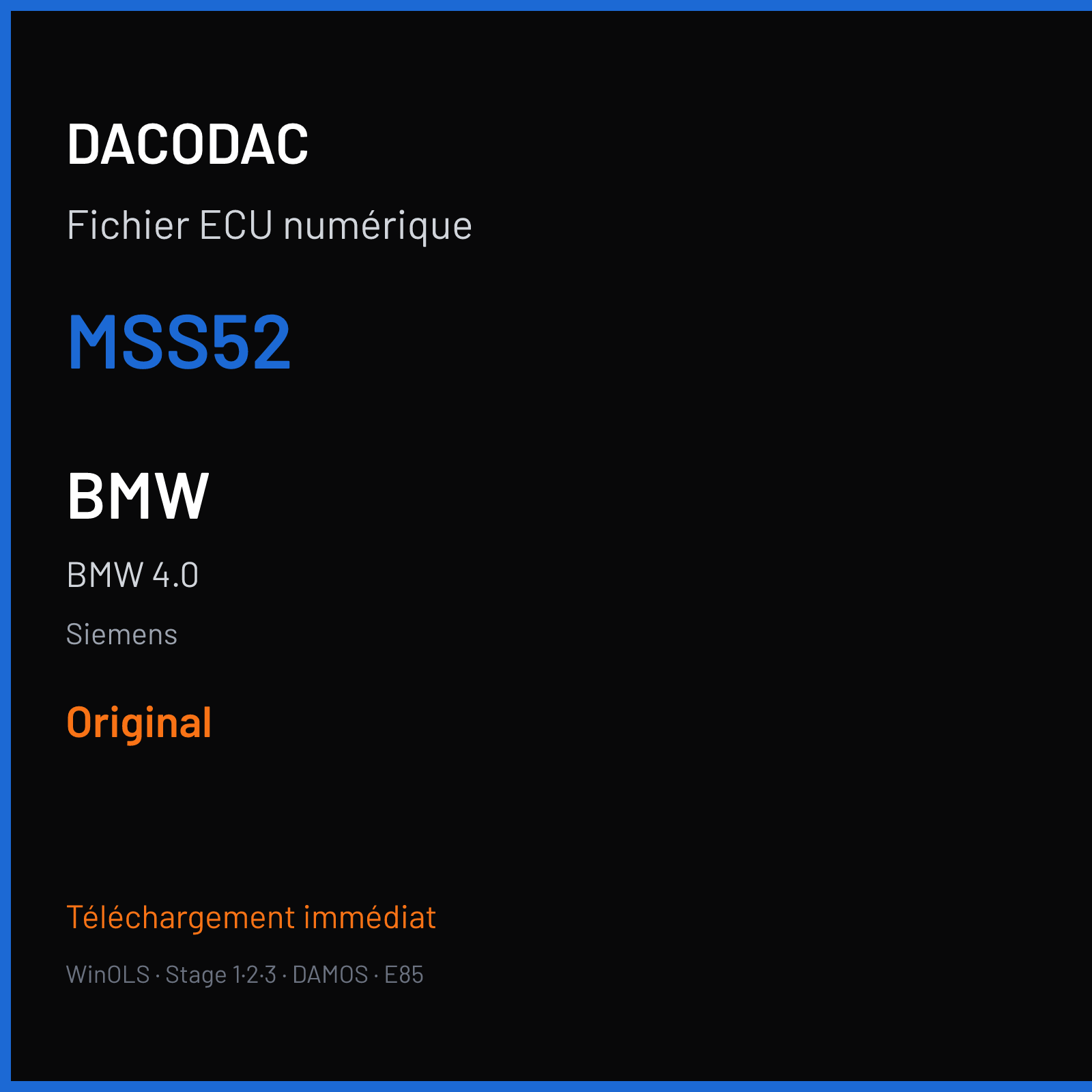 BMW 4.0 (1998) — Siemens — MSS52 — Original