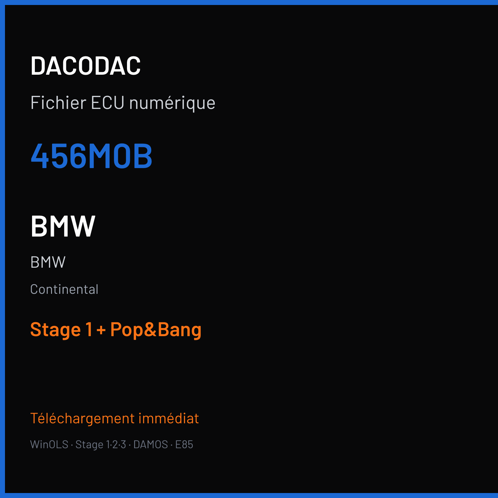 BMW — Continental — 456M0B — Stage 1 + Pop&Bang