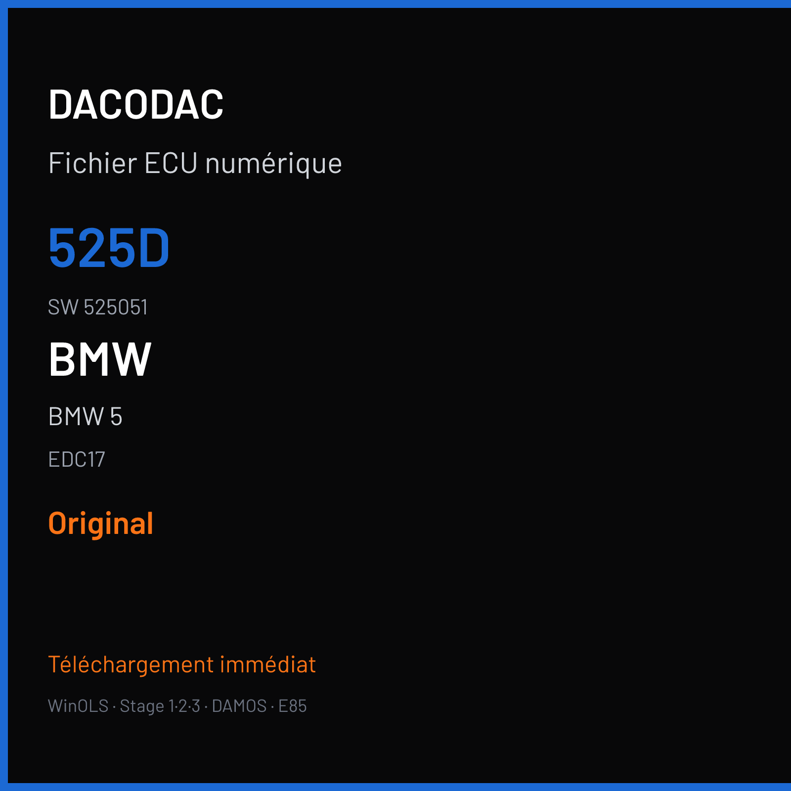 BMW 5 (2012) — EDC17 — 525D · 525051 — Original