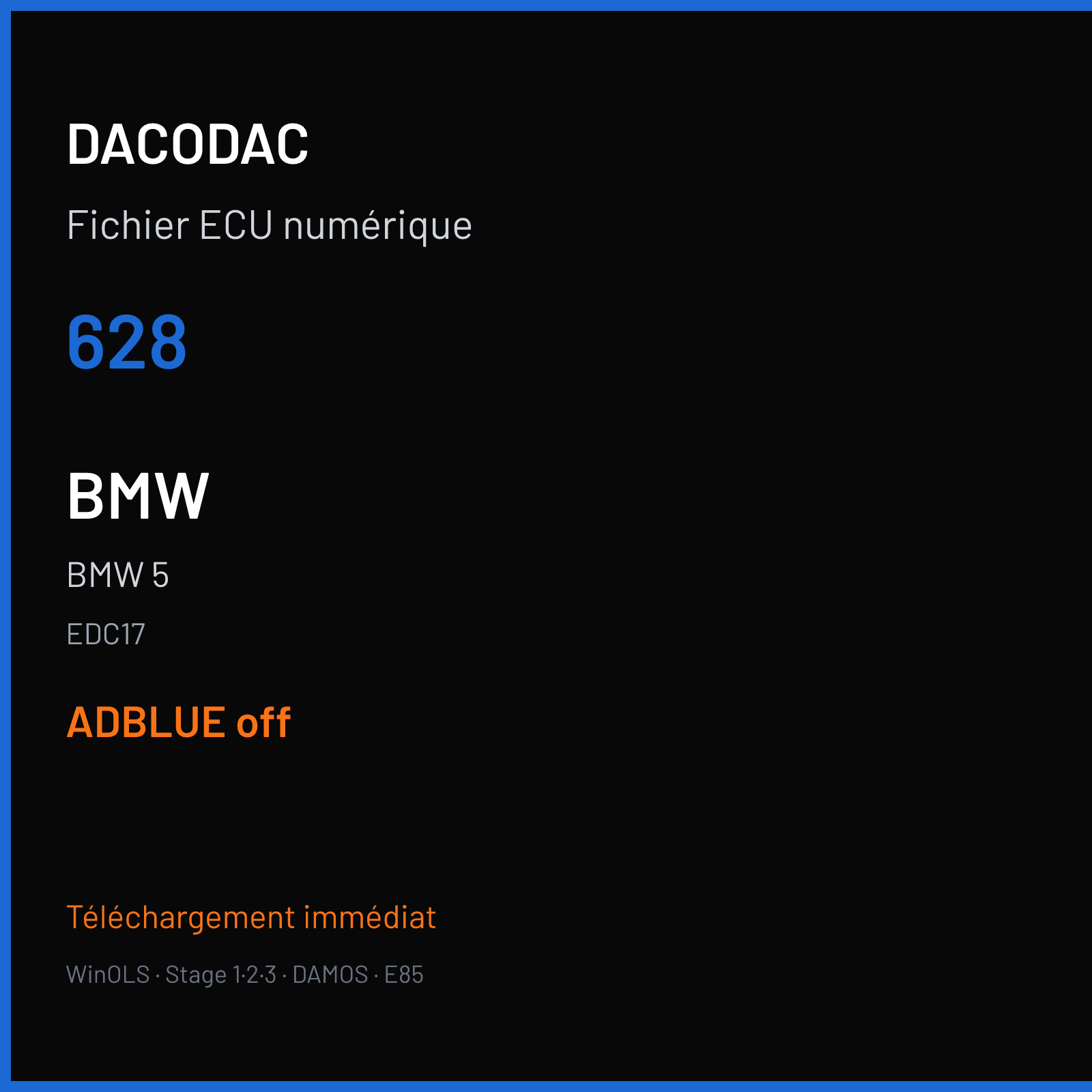 BMW 5 (2015) — EDC17 — 628 — ADBLUE off
