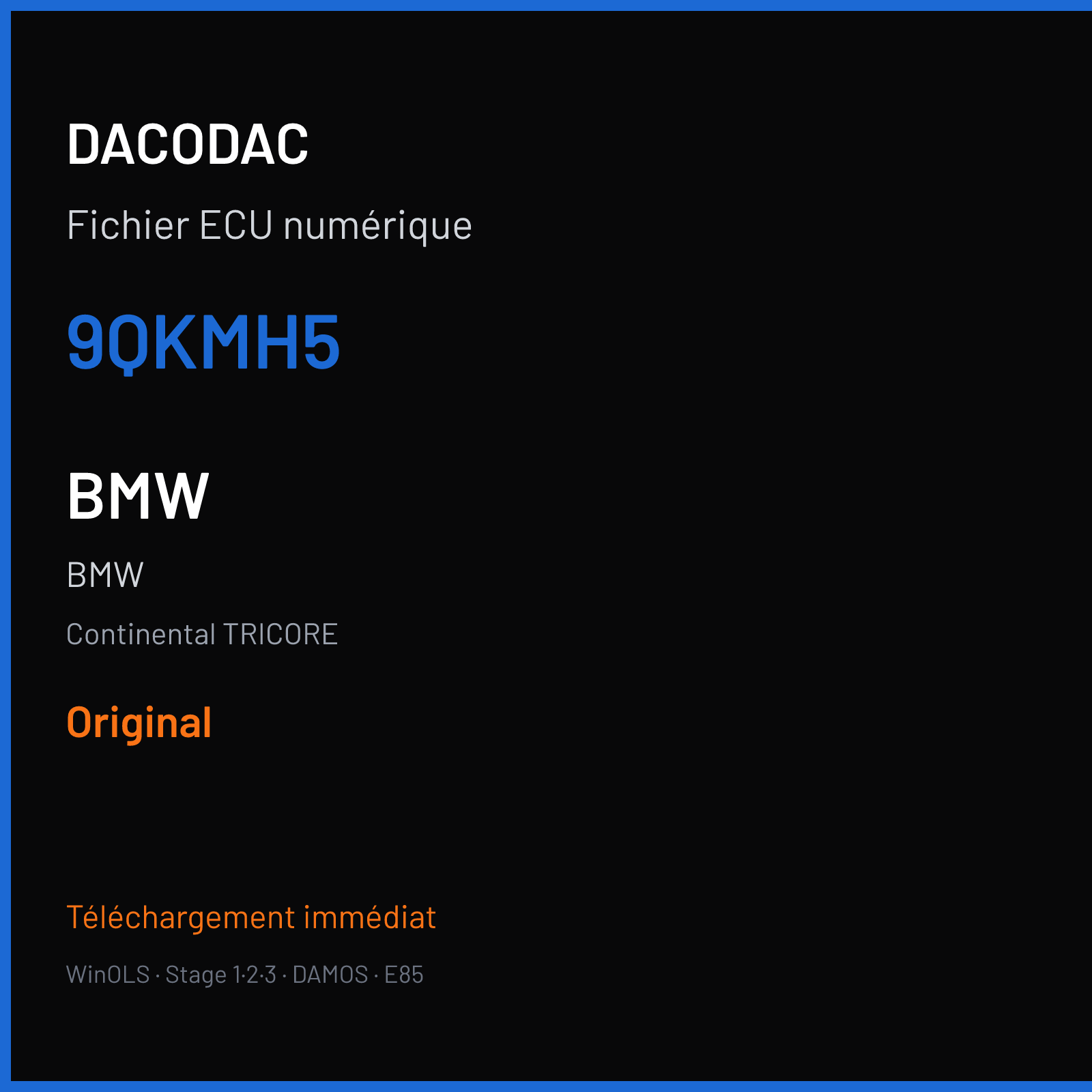 BMW — Continental TRICORE — 9QKMH5 — Original