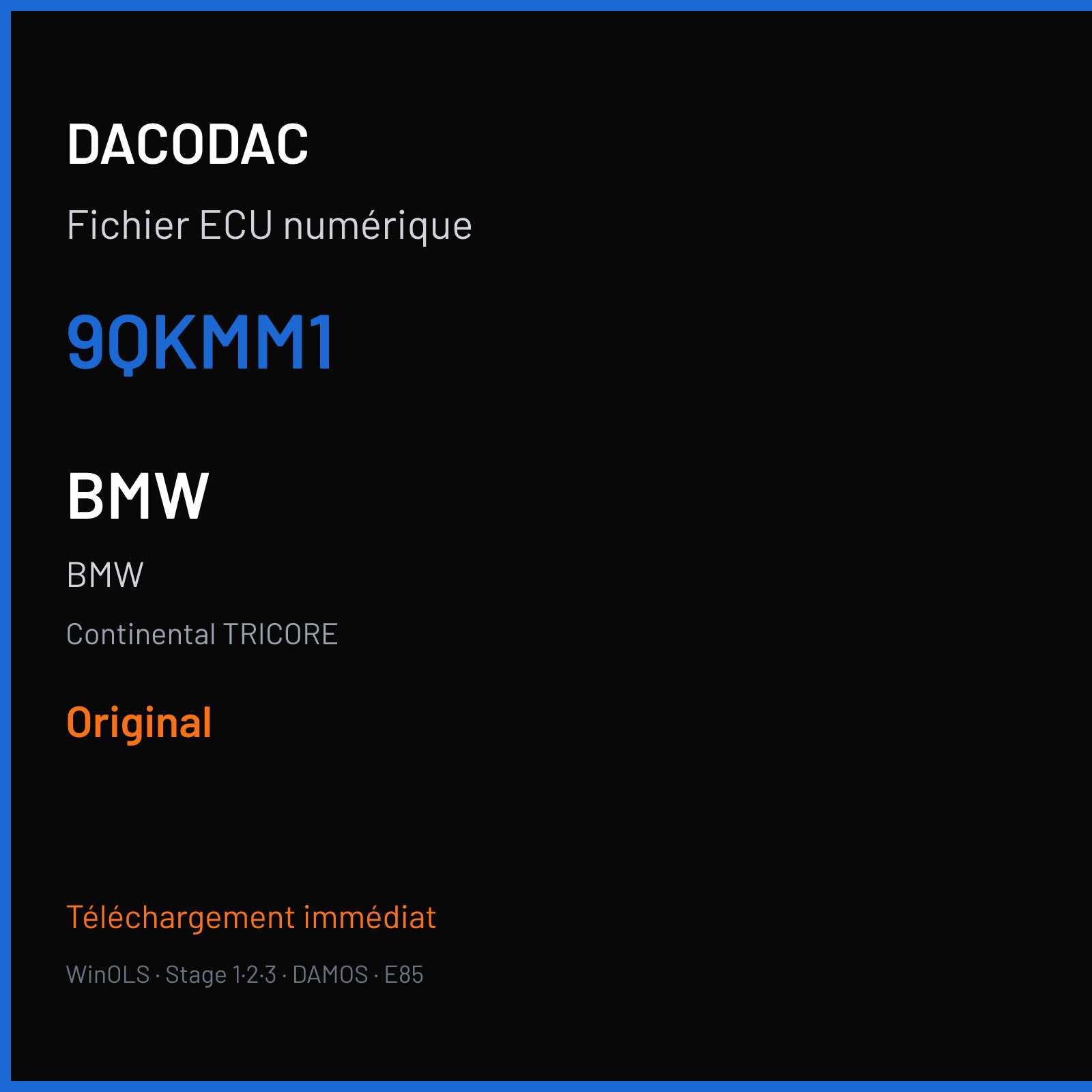 BMW — Continental TRICORE — 9QKMM1 — Original