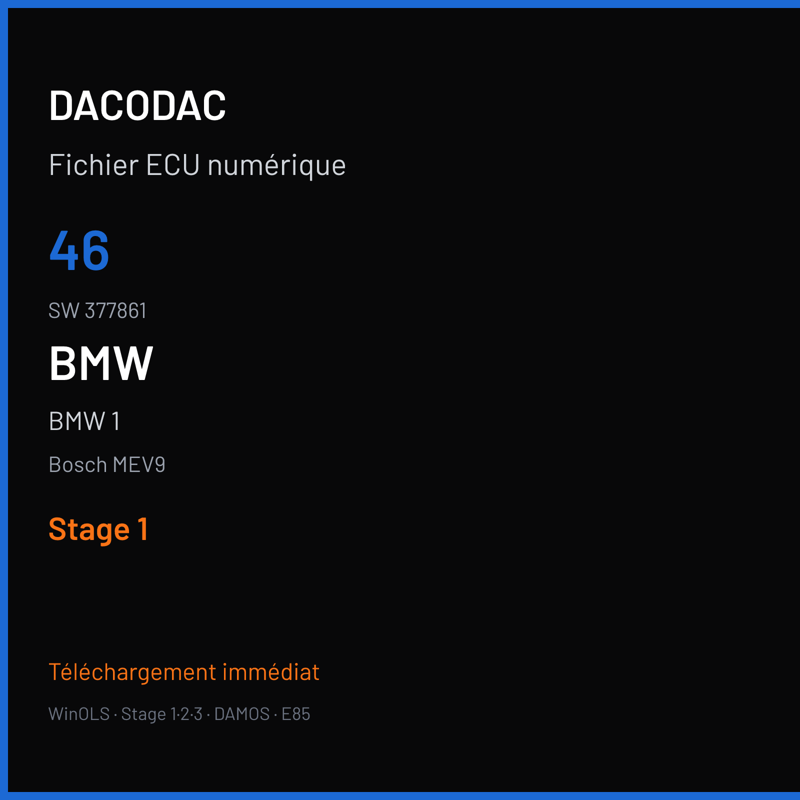 BMW 1 — Bosch MEV9 — 46 · 377861 — Stage 1