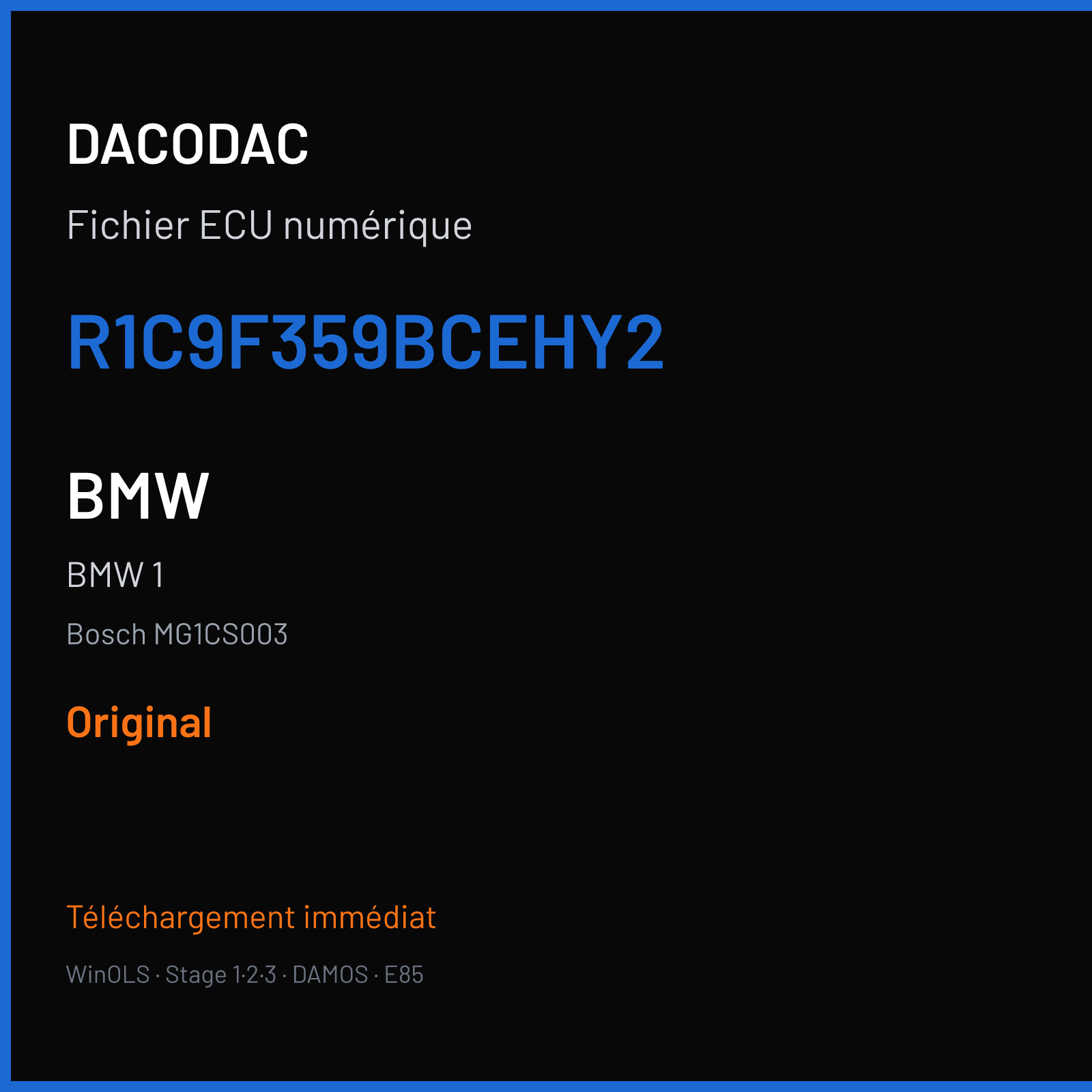 BMW 1 — Bosch MG1CS003 — R1C9F359BCEHY2 — Original