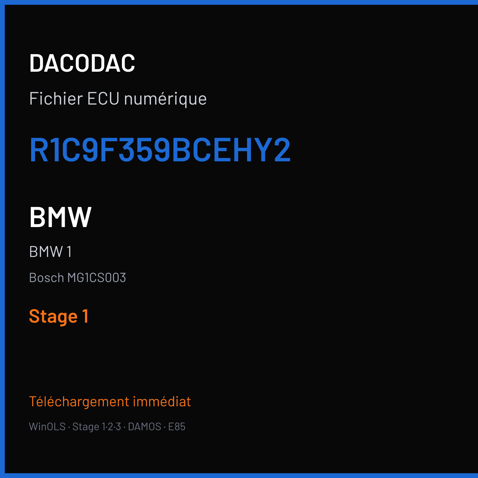 BMW 1 — Bosch MG1CS003 — R1C9F359BCEHY2 — Stage 1