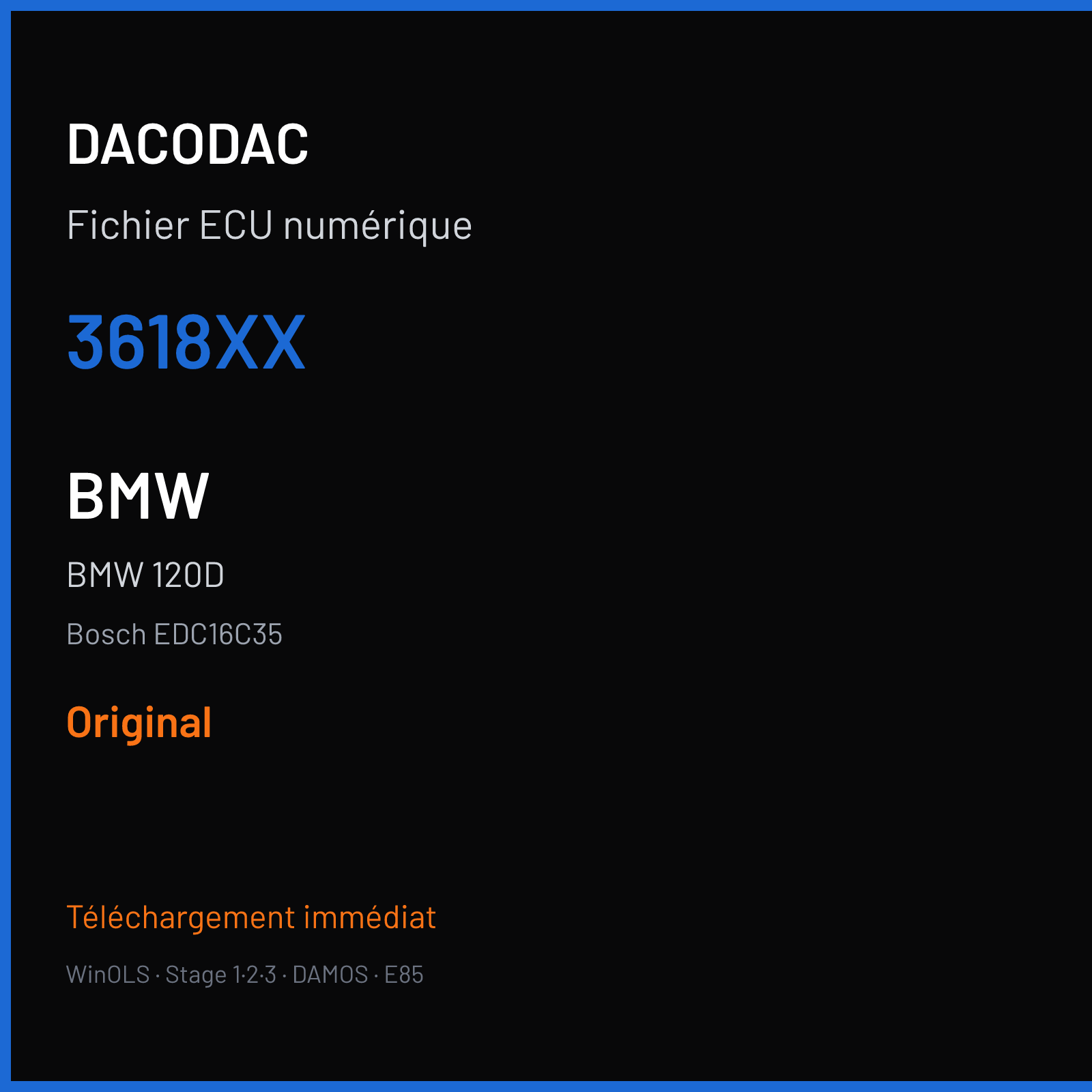 BMW 120D — Bosch EDC16C35 — 3618XX — Original