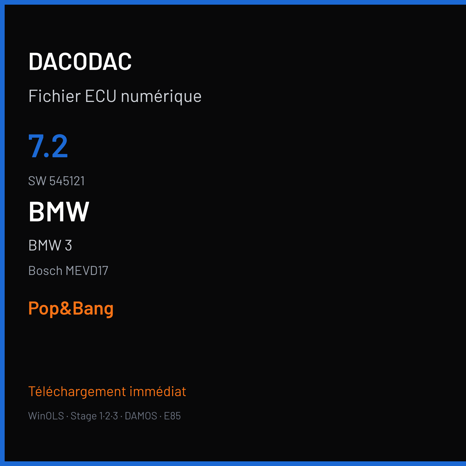 BMW 3 — Bosch MEVD17 — 7.2 · 545121 — Pop&Bang