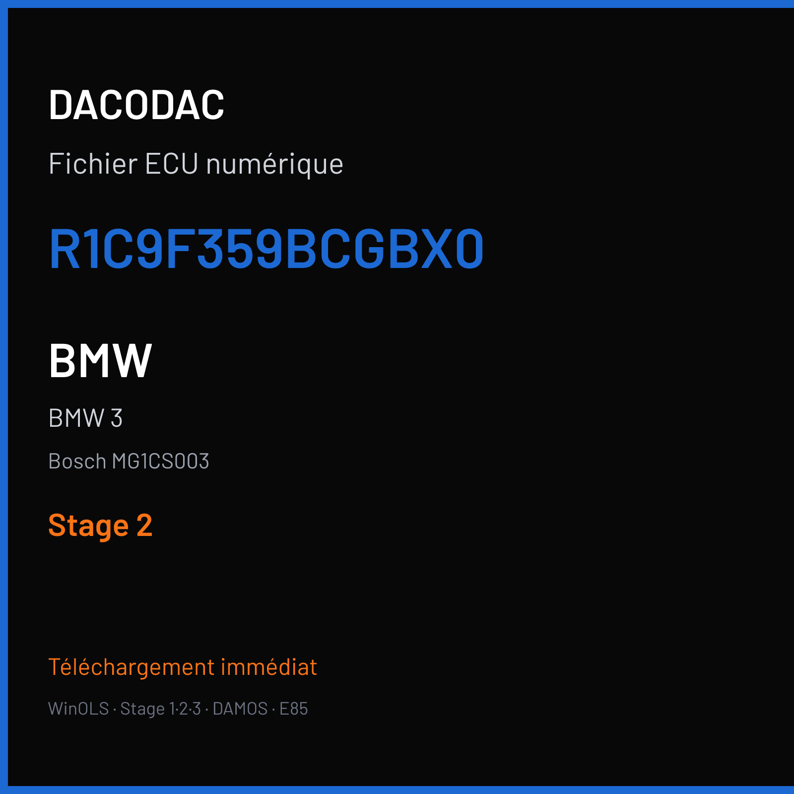 BMW 3 — Bosch MG1CS003 — R1C9F359BCGBX0 — Stage 2