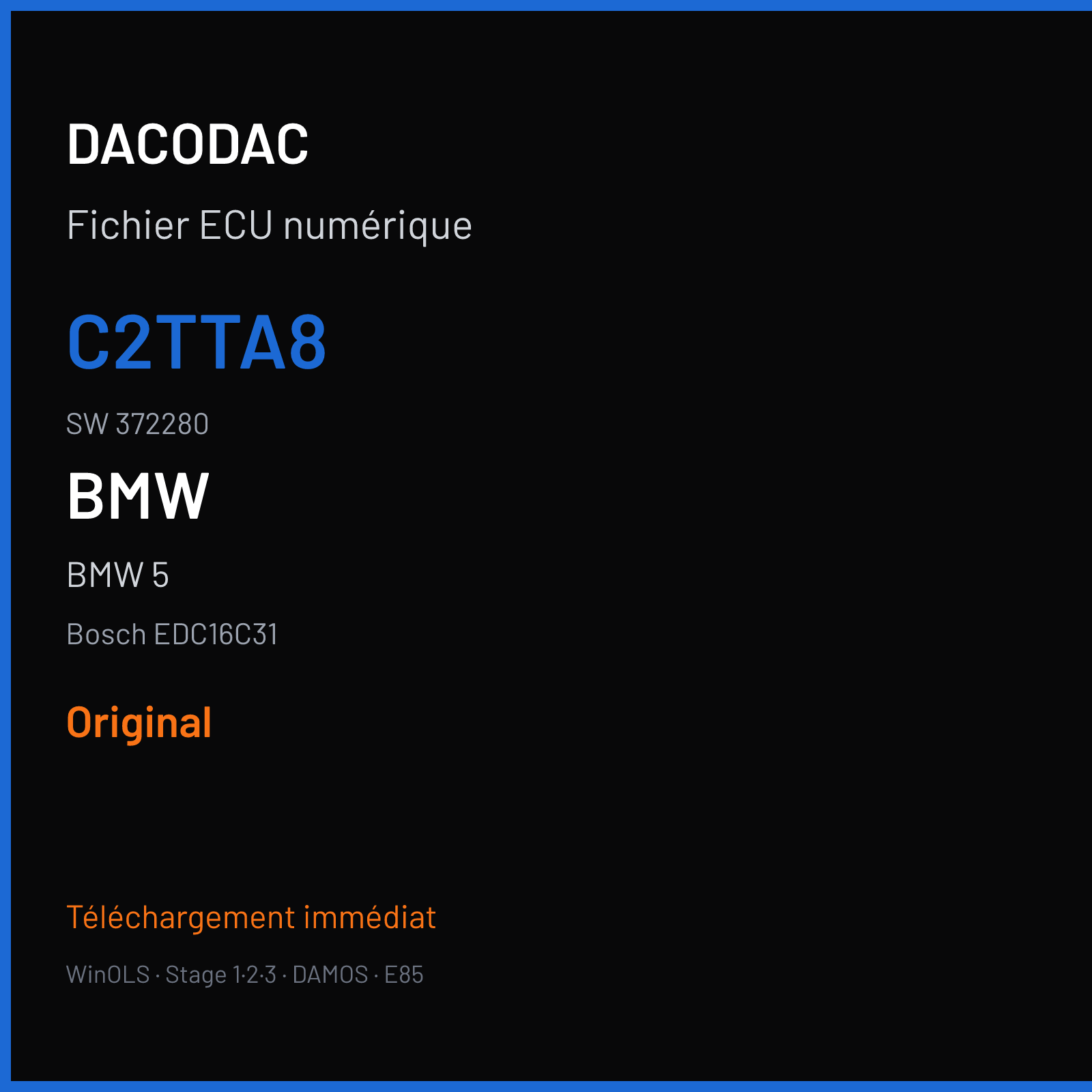 BMW 5 (2004) — Bosch EDC16C31 — C2TTA8 · 372280 — Original