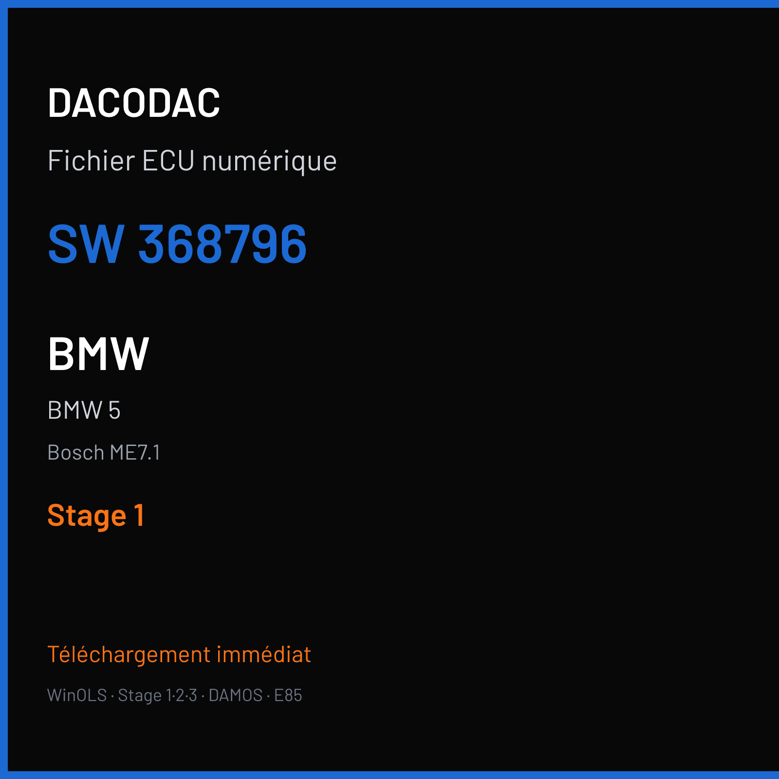 BMW 5 (1999) — Bosch ME7.1 — 368796 — Stage 1