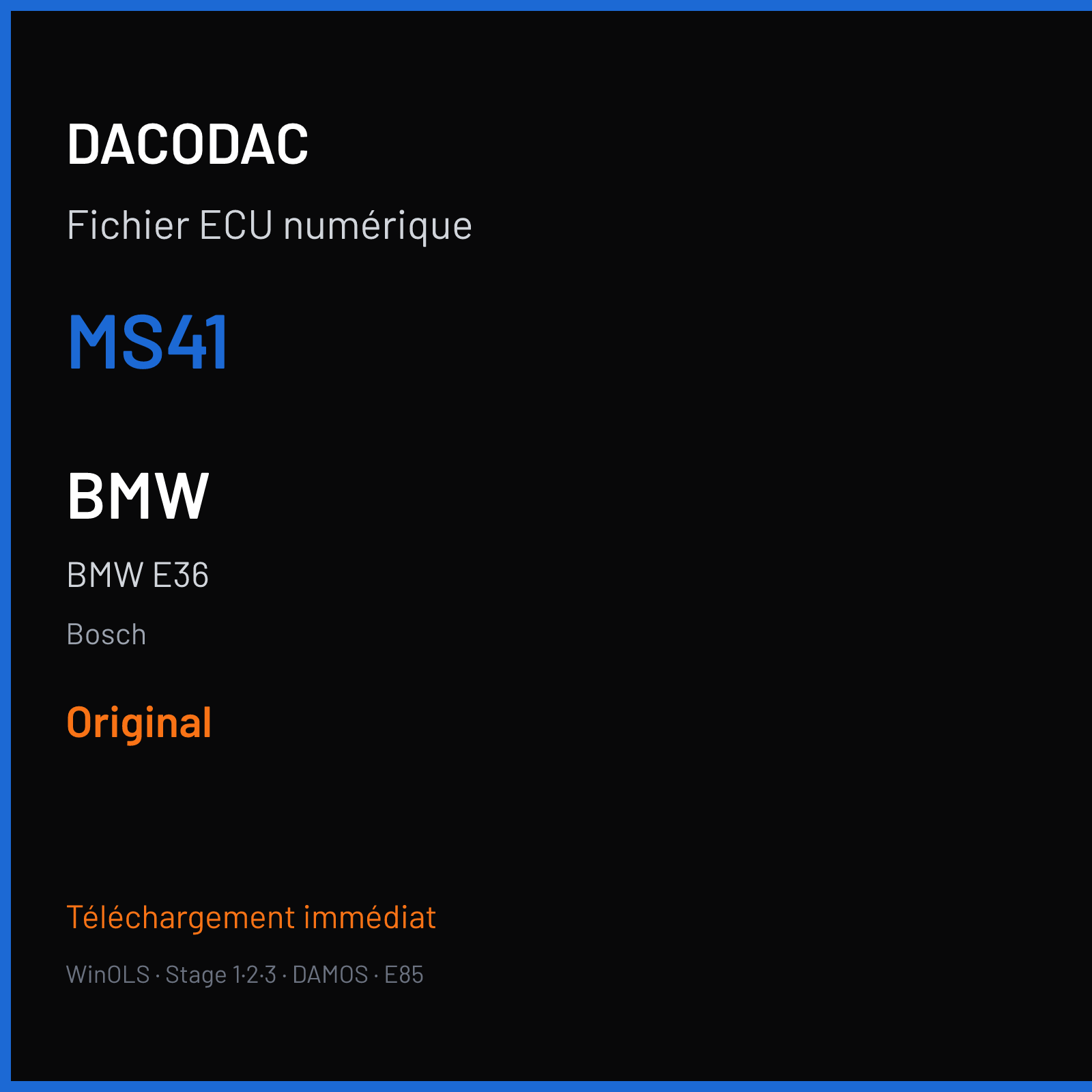 BMW E36 (1999) — Bosch — MS41 — Original