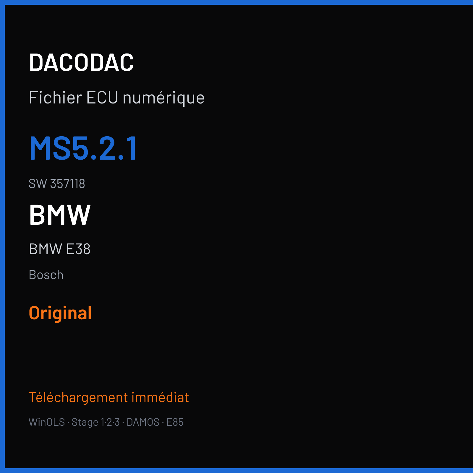 BMW E38 (2000) — Bosch — MS5.2.1 · 357118 — Original