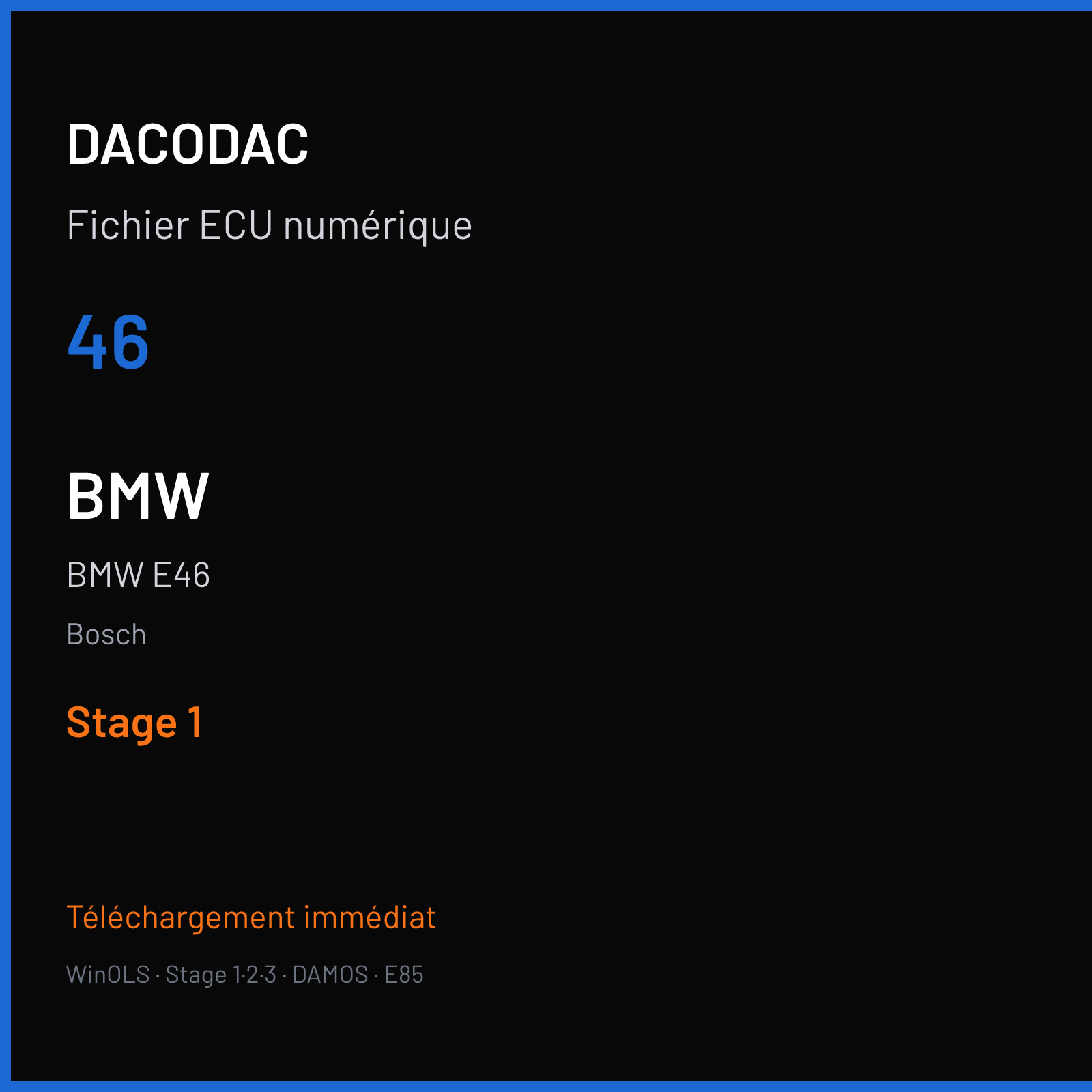 BMW E46 — Bosch — 46 — Stage 1