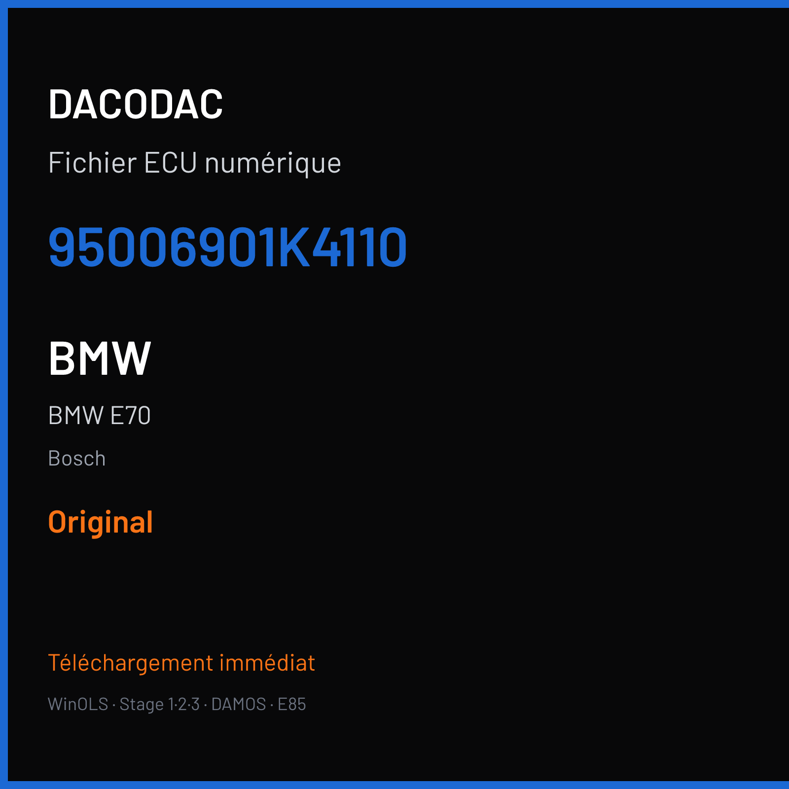BMW E70 (2002) — Bosch — 95006901K4110 — Original