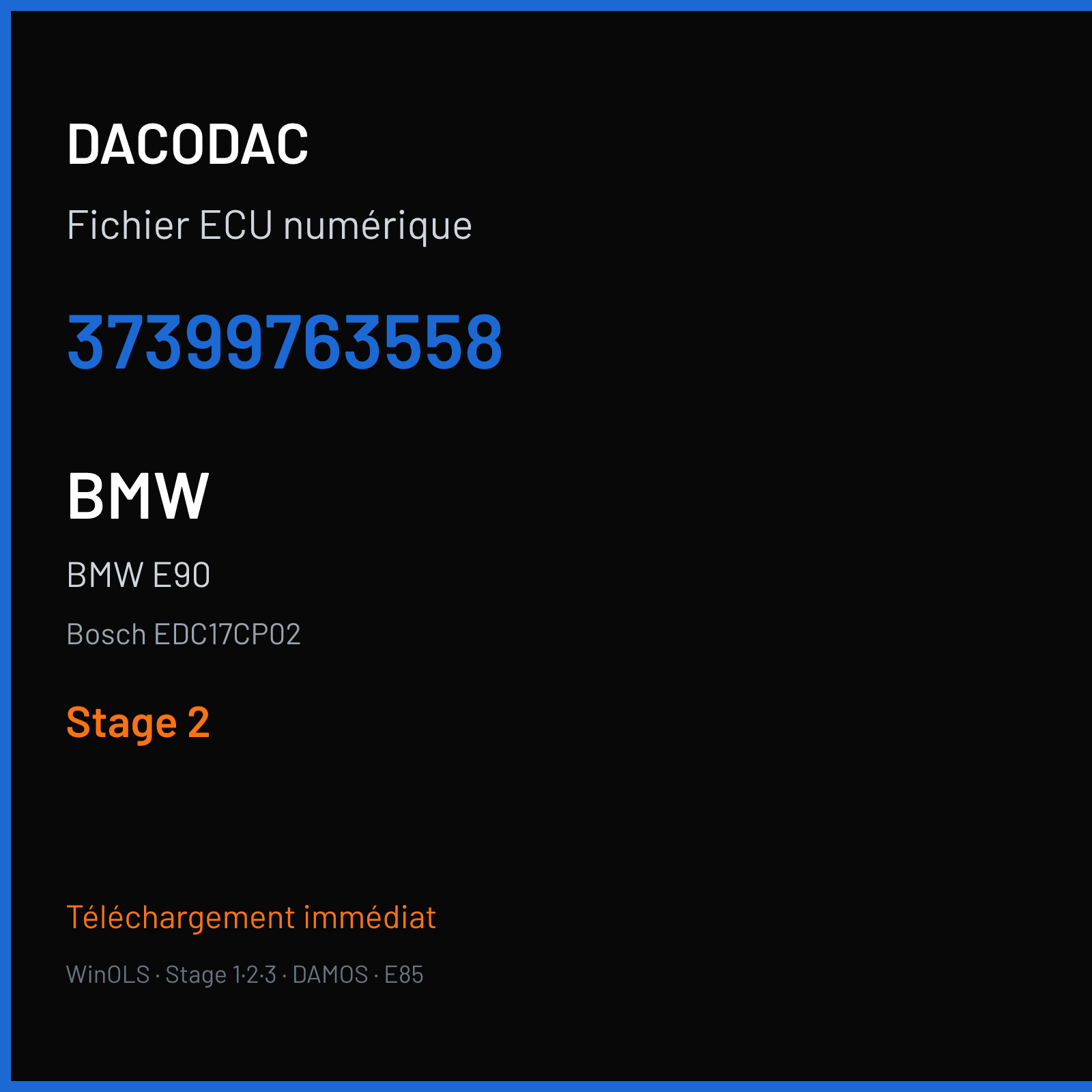 BMW E90 (2009) — Bosch EDC17CP02 — 37399763558 — Stage 2