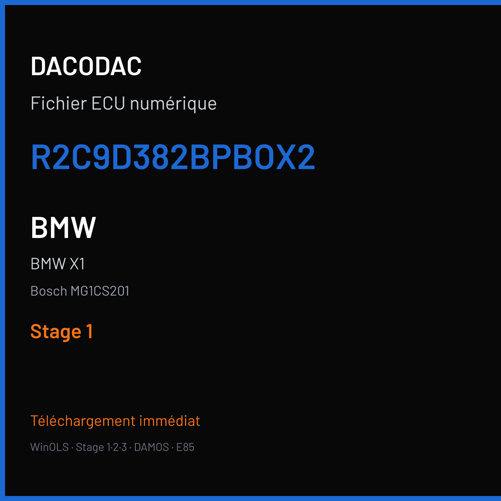 BMW X1 (2015) — Bosch MG1CS201 — R2C9D382BPBOX2 — Stage 1
